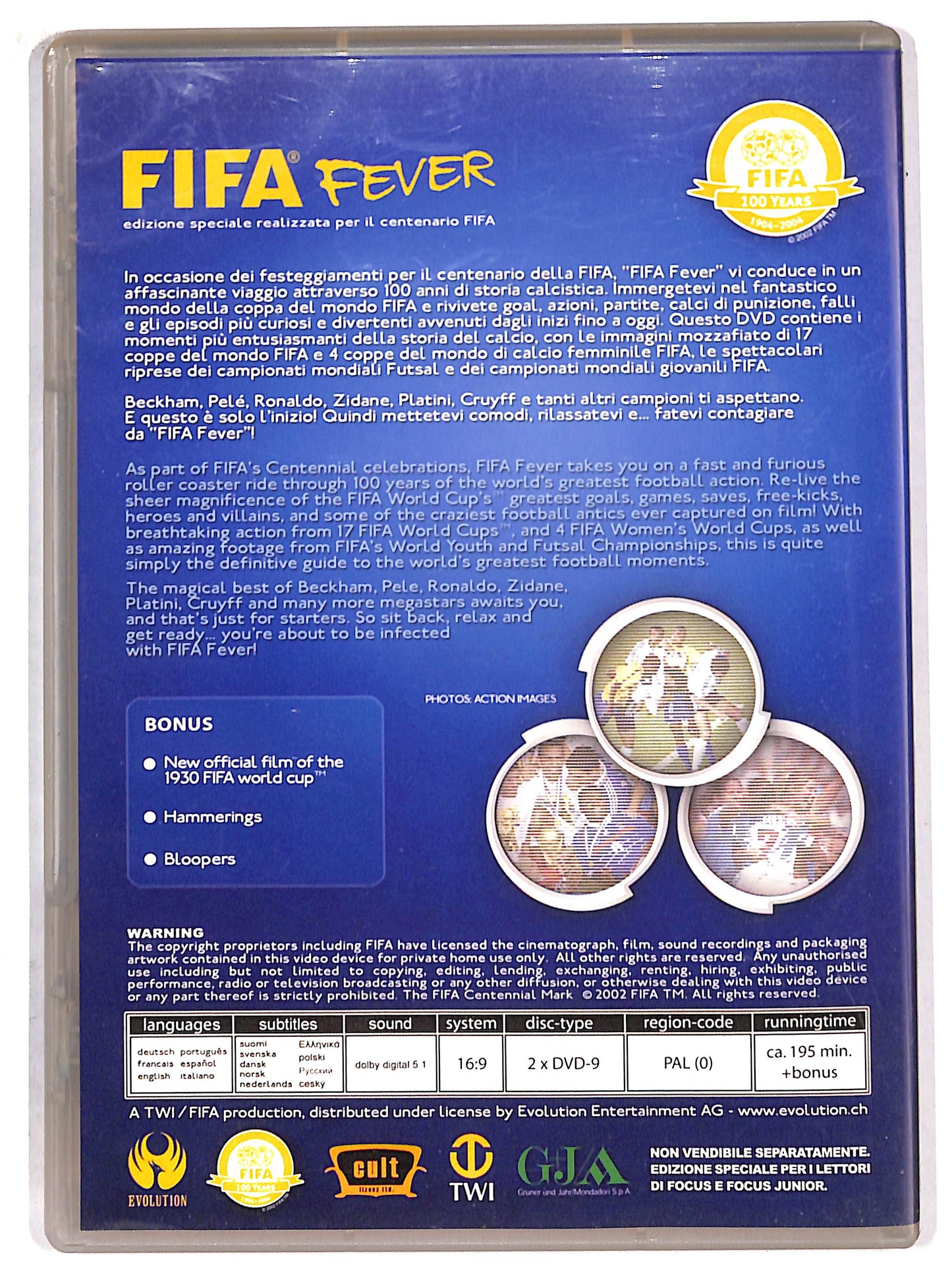 EBOND fifa fever 100 Years 1904 - 2004 EDITORIALE DVD D704560