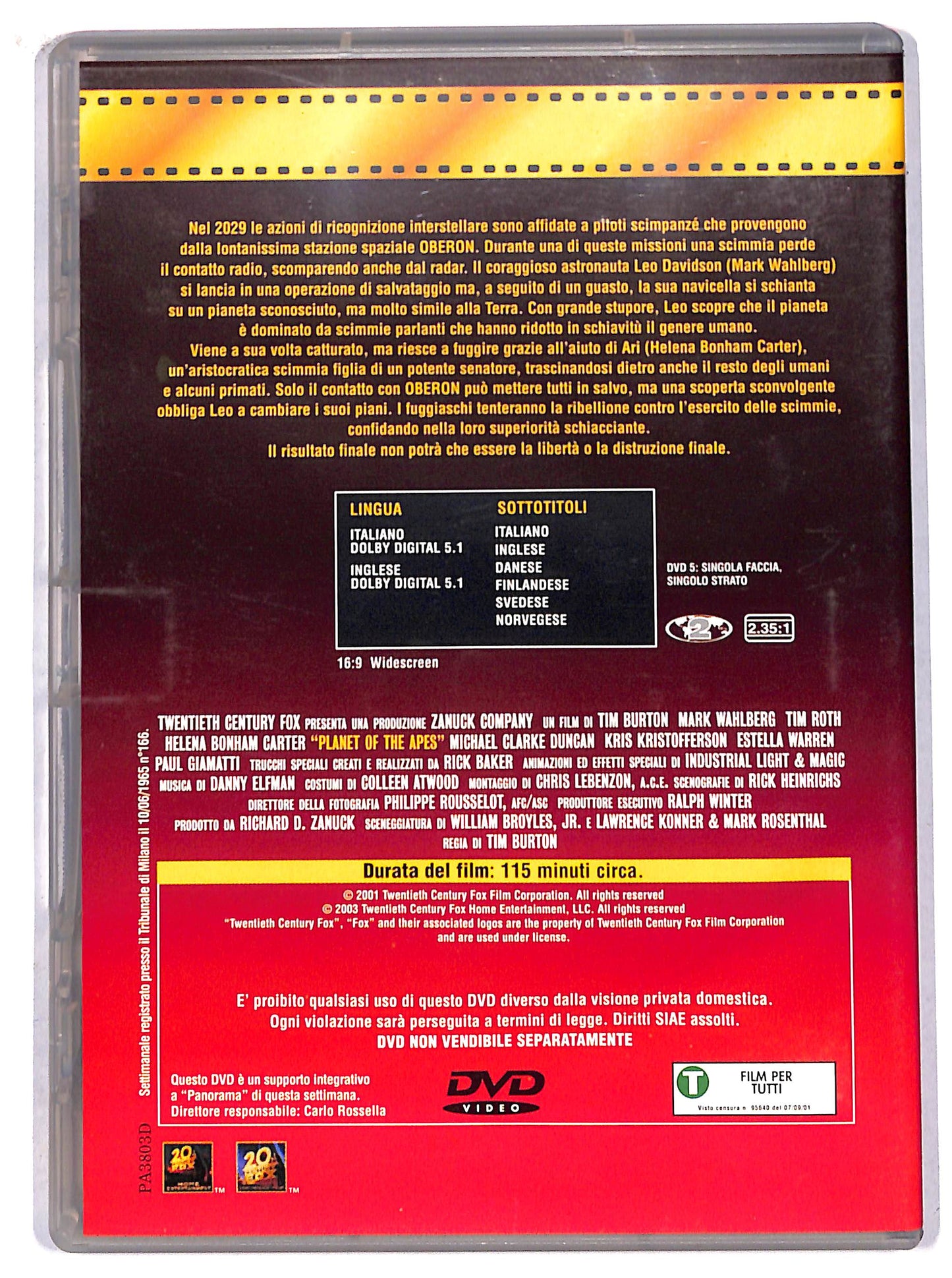 EBOND Planet of the Apes - Il pianeta delle scimmie EDITORIALE DVD D704828