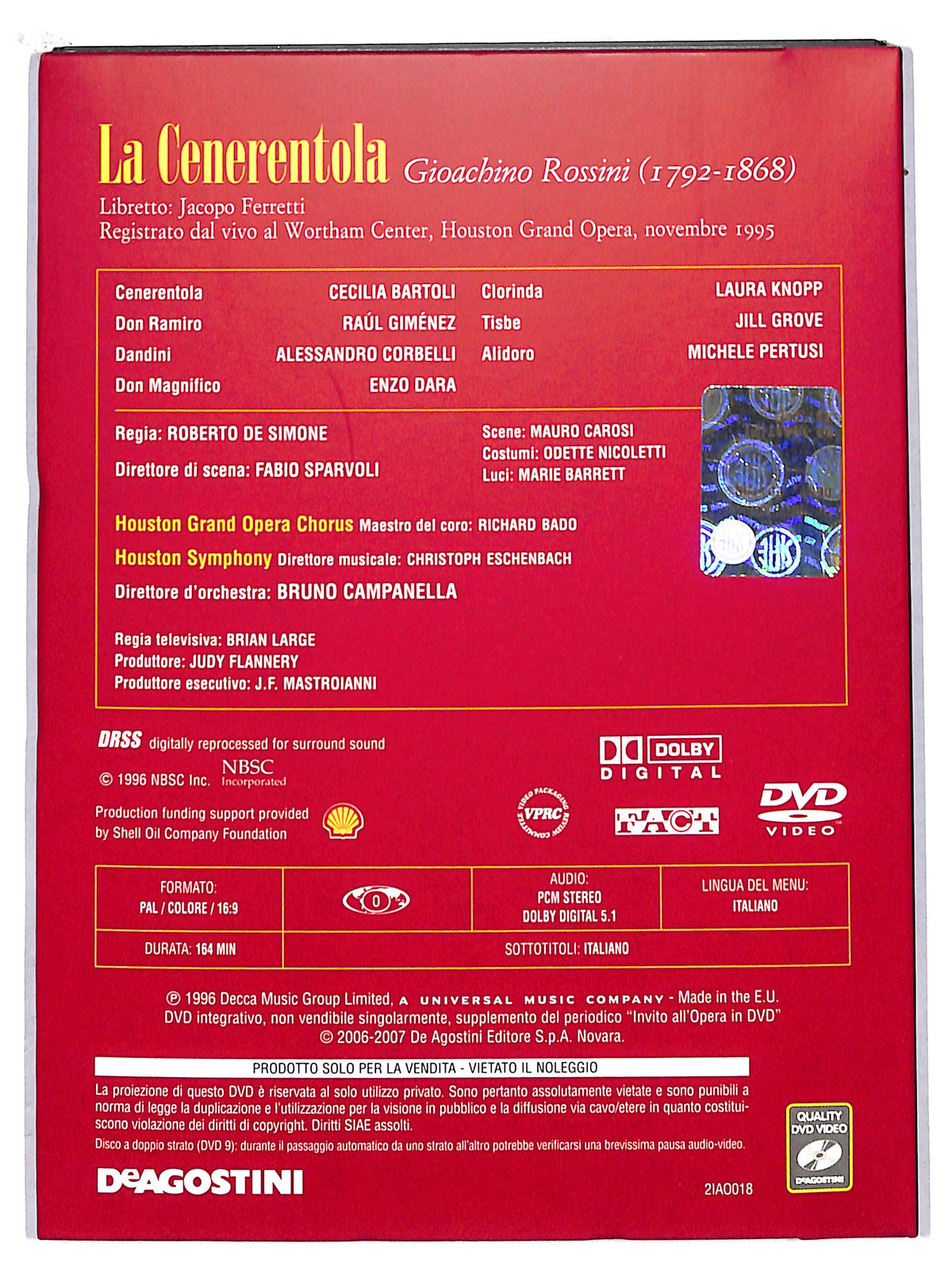 EBOND Invito all'opera Vol 18 la cenerentola EDITORIALE DVD D705024