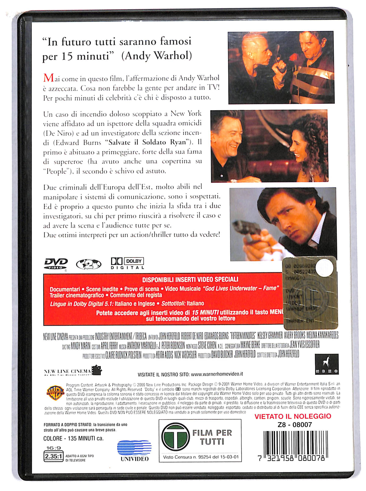EBOND 15 minuti - follia omicida a new york DVD D705062