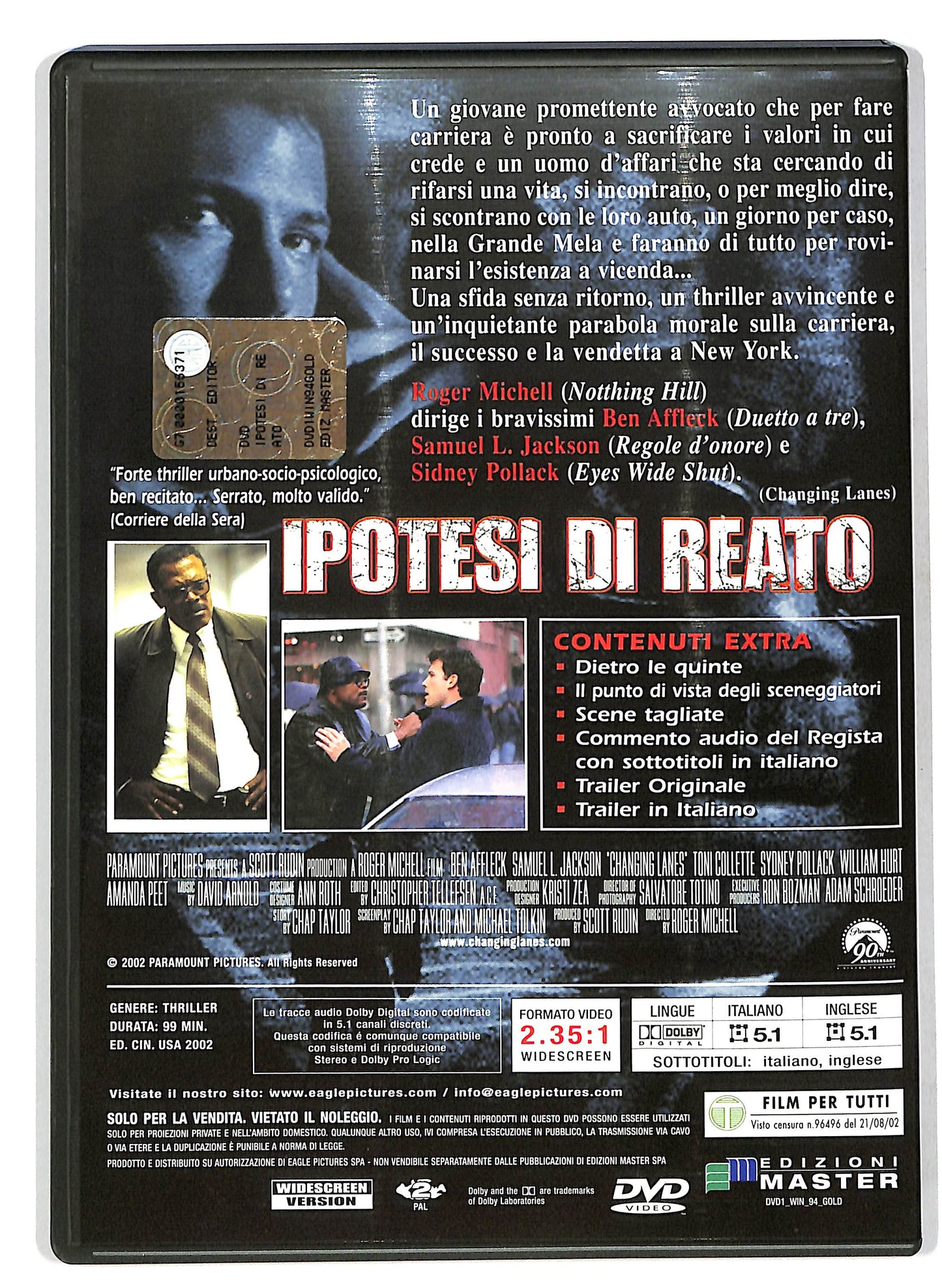EBOND Ipotesi di reato EDITORIALE DVD D705306