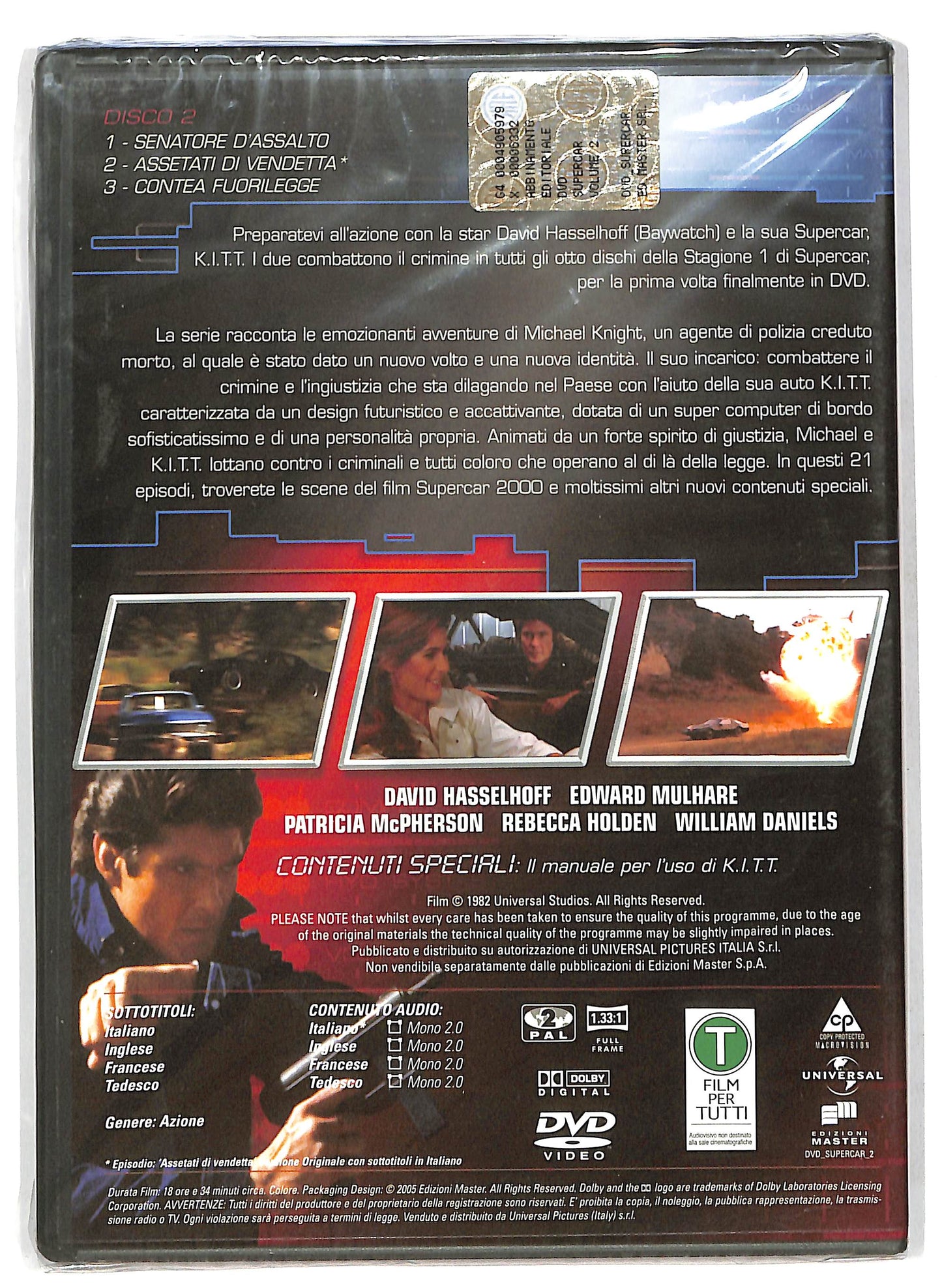 EBOND Supercar Volume 2 David Hasselhoff EDITORIALE DVD D705327