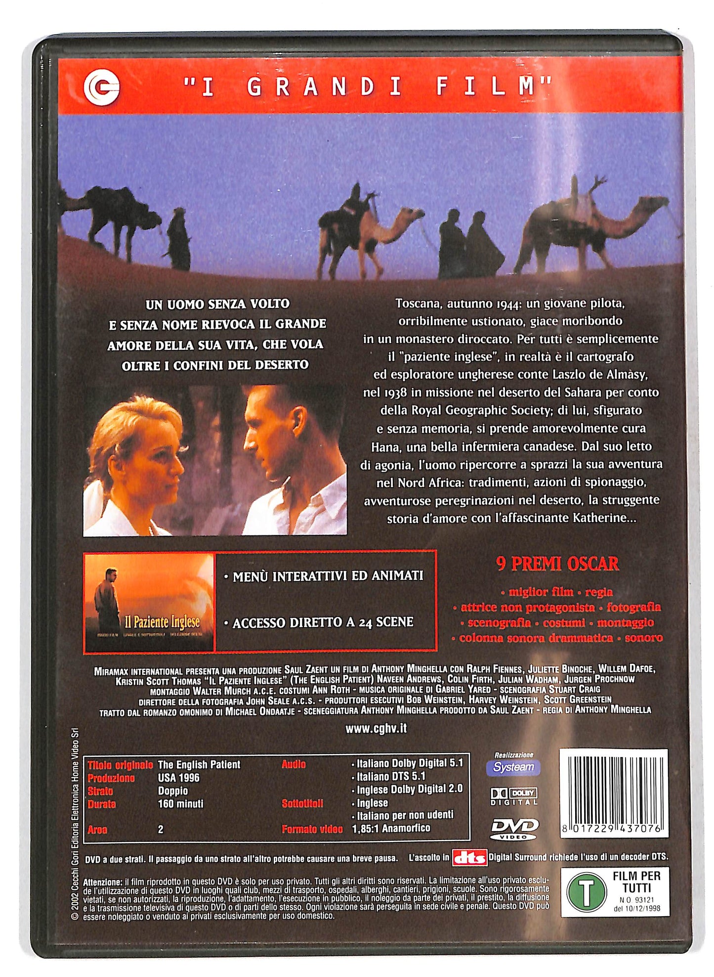 EBOND Il paziente inglese DVD D705520