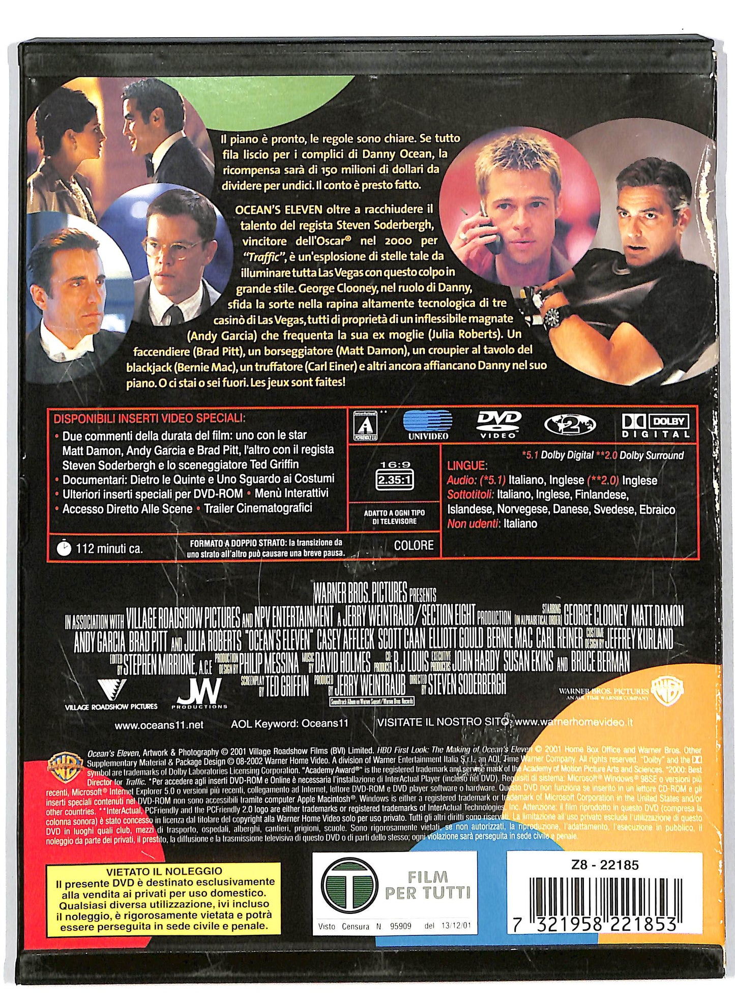 EBOND Ocean's Eleven - Fate il vostro gioco Snapper DVD D705601