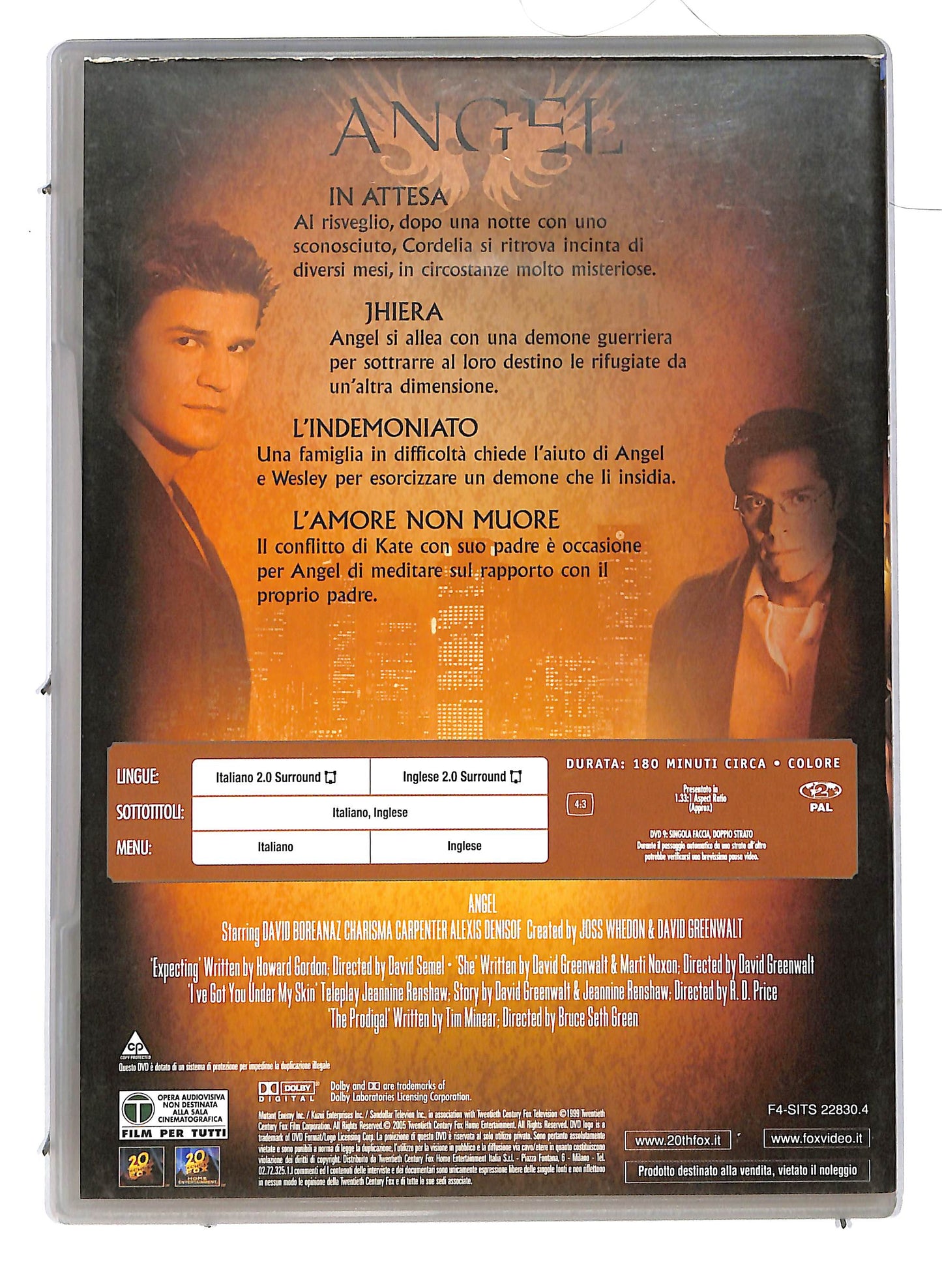 EBOND Angel - Stagione 1 Disco 4 Slimcase EDITORIALE DVD D705917