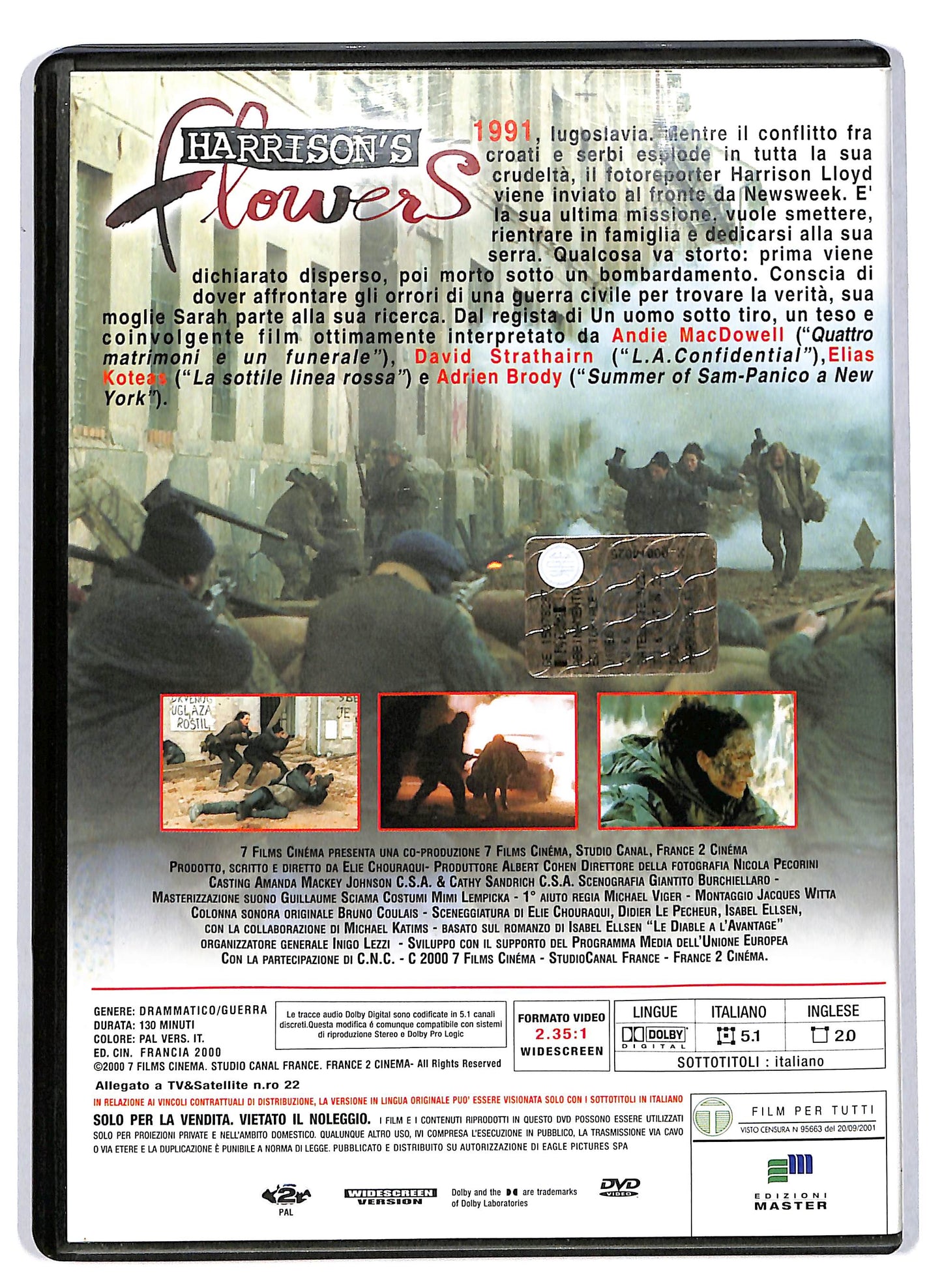 EBOND Harrison's Flowers EDITORIALE DVD D706020