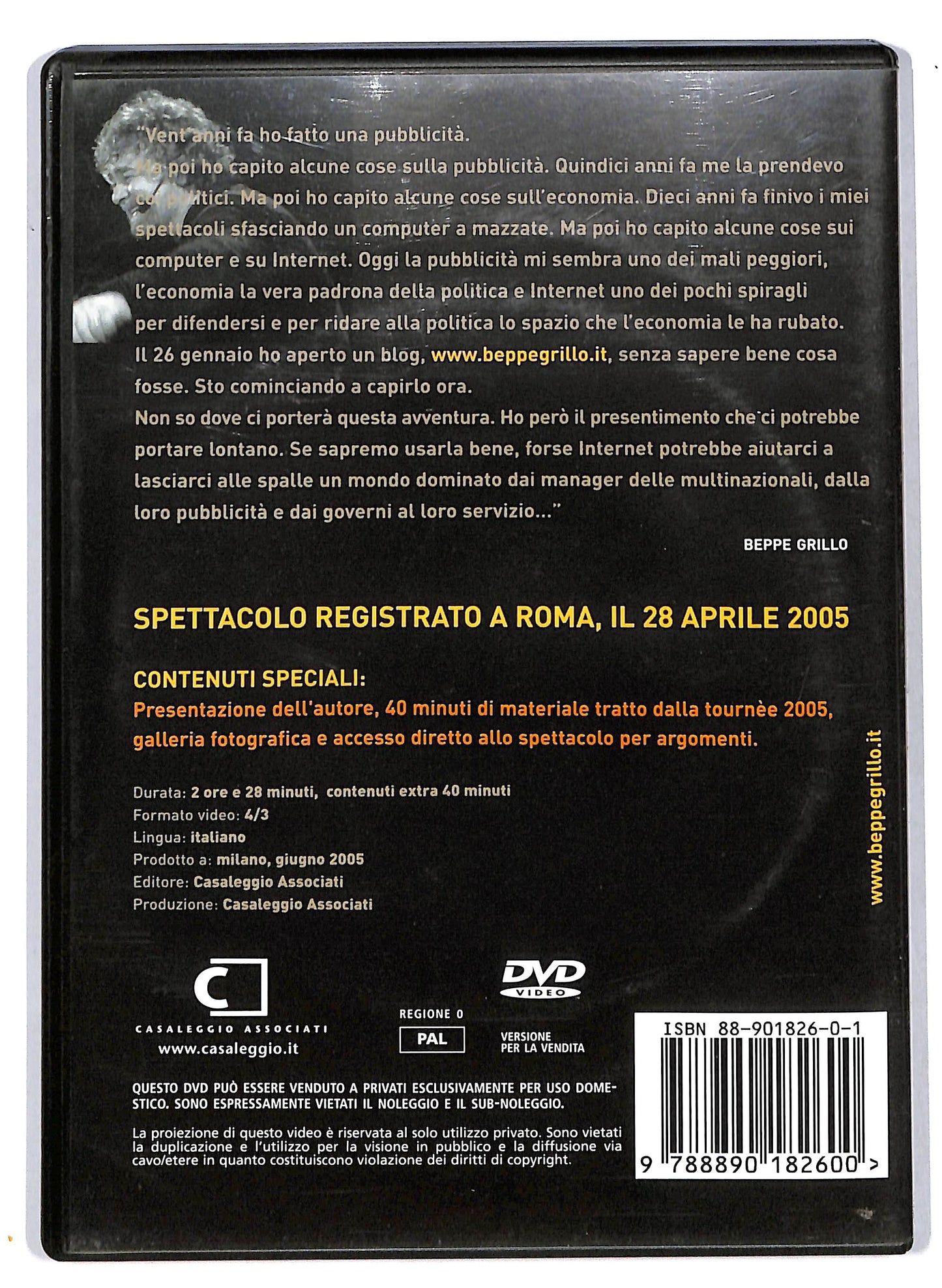 EBOND Grillo - beppegrillo.it DVD D706043