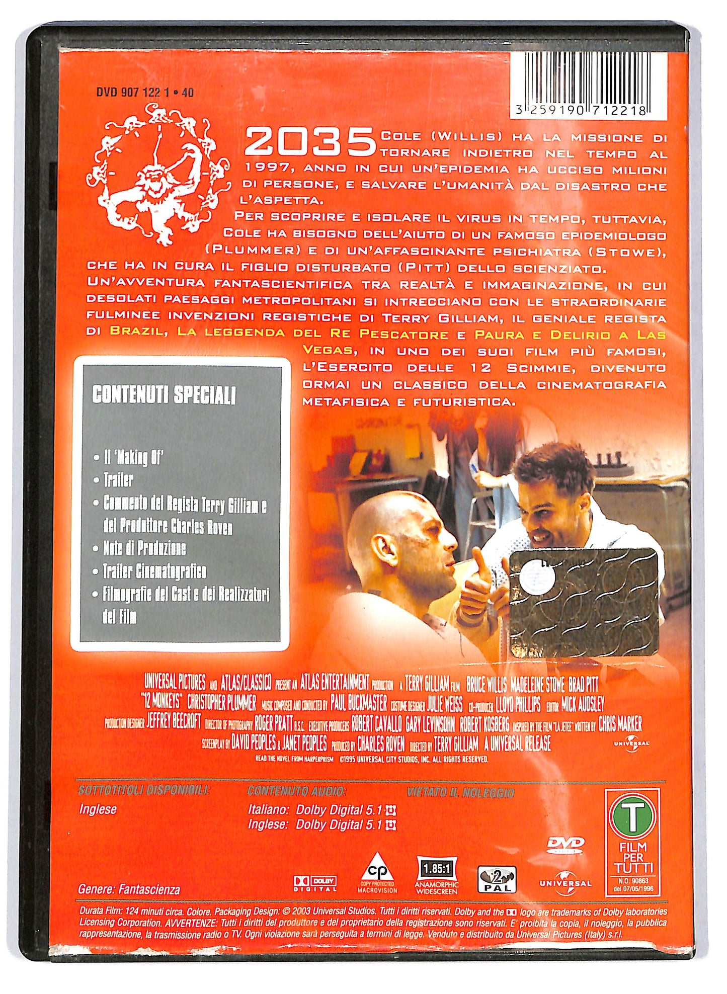 EBOND L'Esercito Delle 12 Scimmie DVD D706206