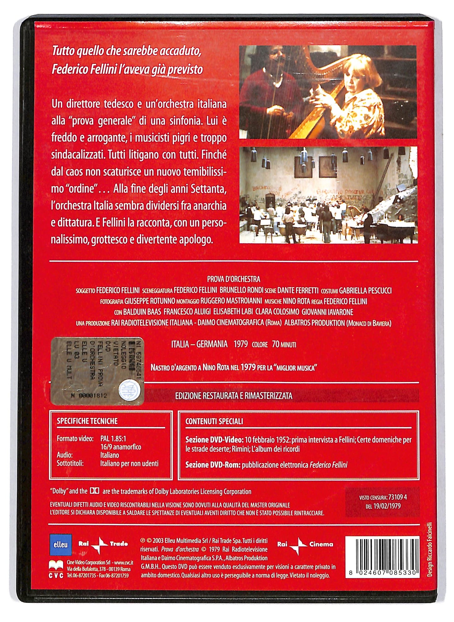 EBOND Federico Fellini - Prova d'orchestra DVD D706342