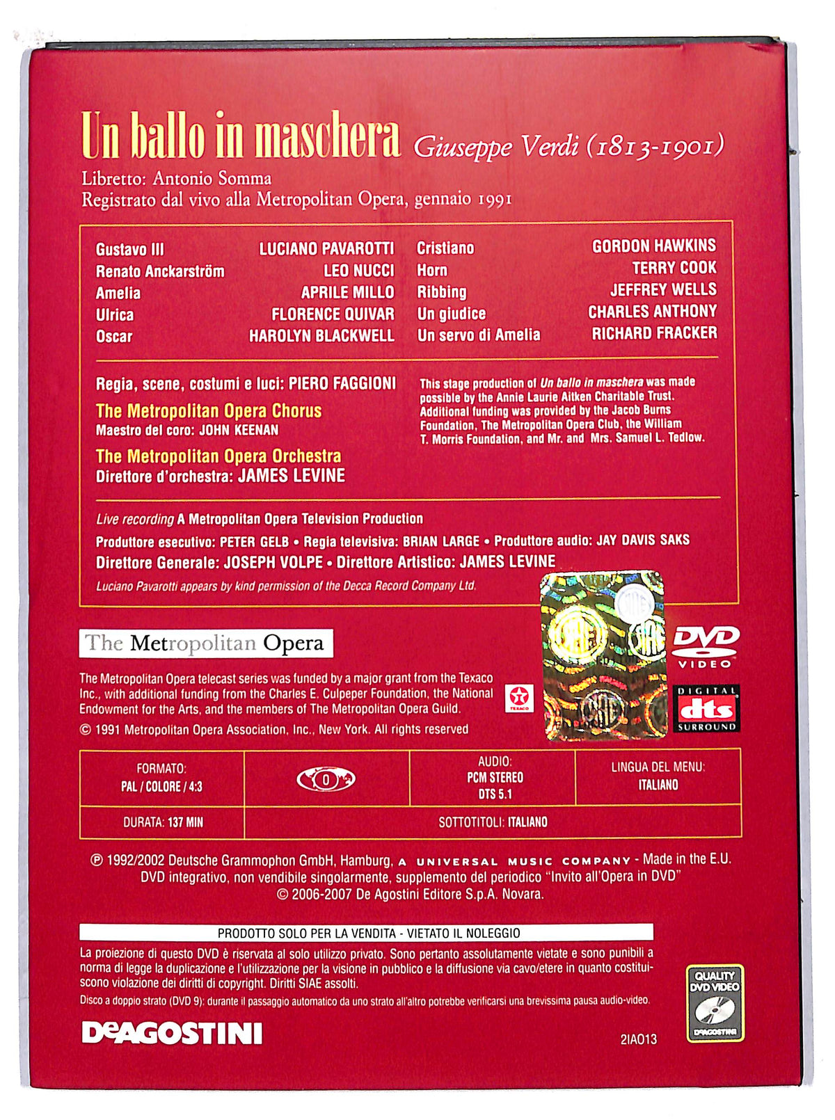 EBOND Invito all'opera Vol 13 - Un ballo in maschera EDITORIALE DVD D706420