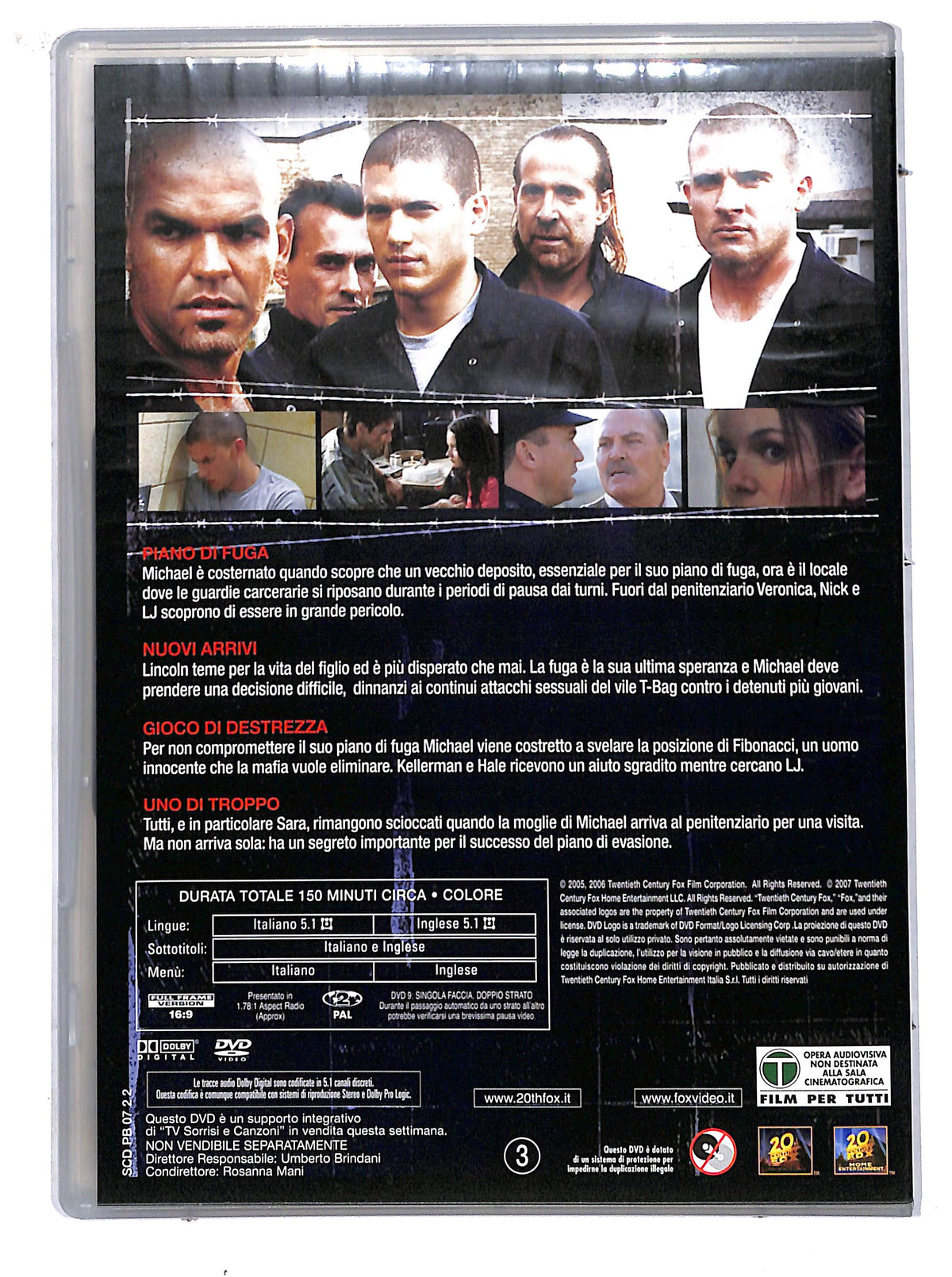 EBOND prison break - stagione 1 Vol 3 - episodi 8 - 11 EDITORIALE DVD D706424