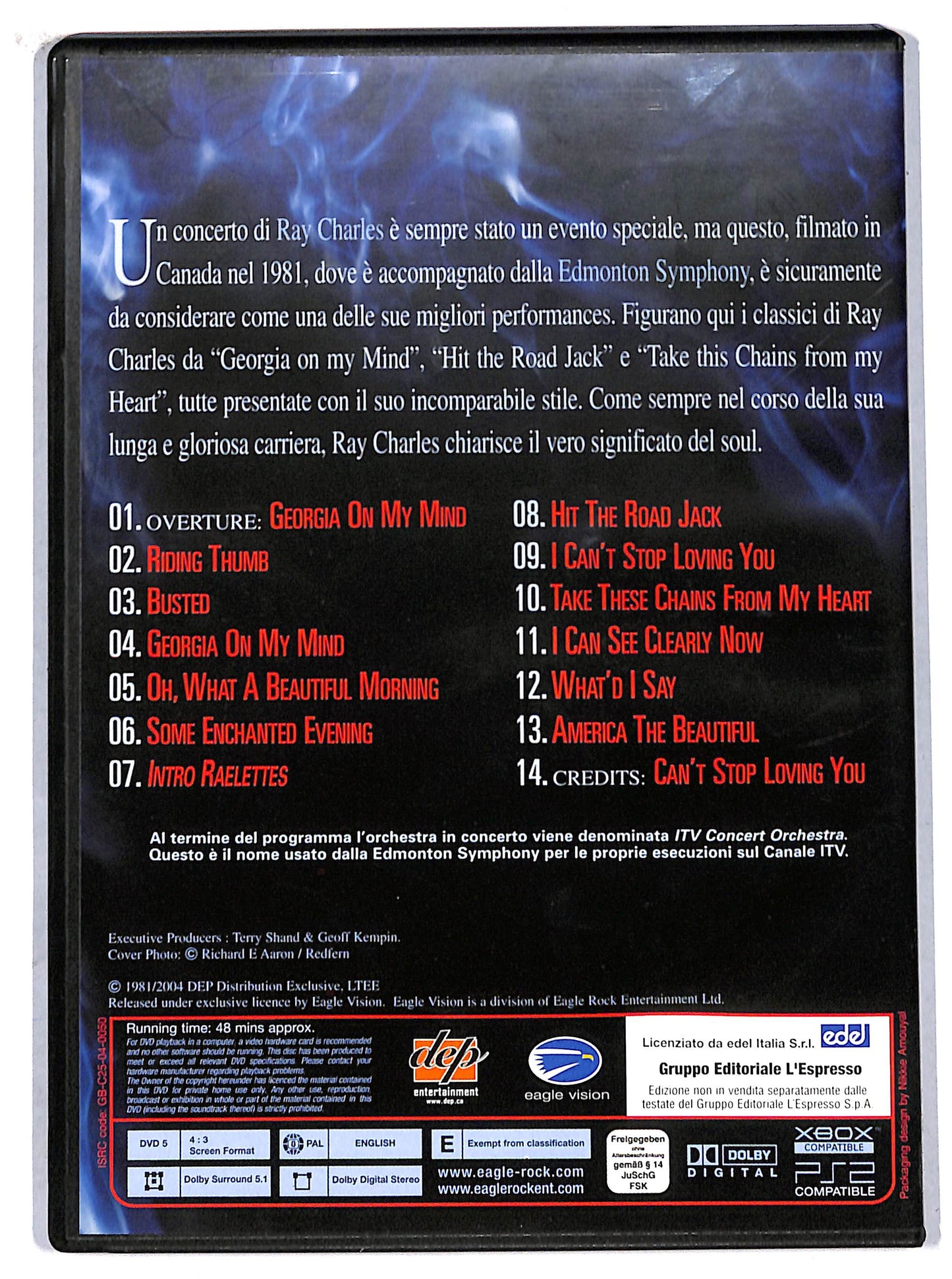 EBOND ray charles live - in concert with the edmonton EDITORIALE DVD D706429