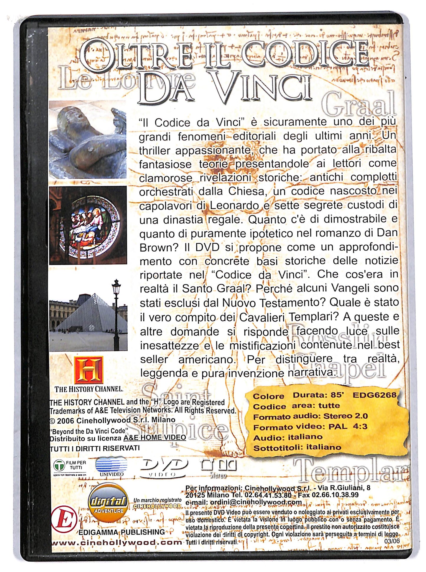 EBOND Oltre il codice Da Vinci EDITORIALE DVD D706435