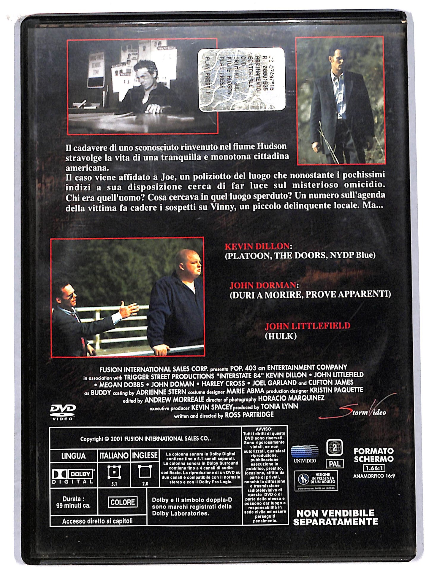 EBOND Crimini sul fiume Hudson EDITORIALE DVD D706533