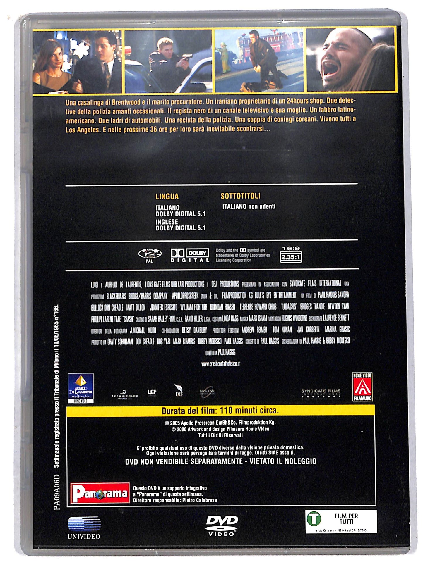 EBOND Crash - Contatto fisico EDITORIALE DVD D706640