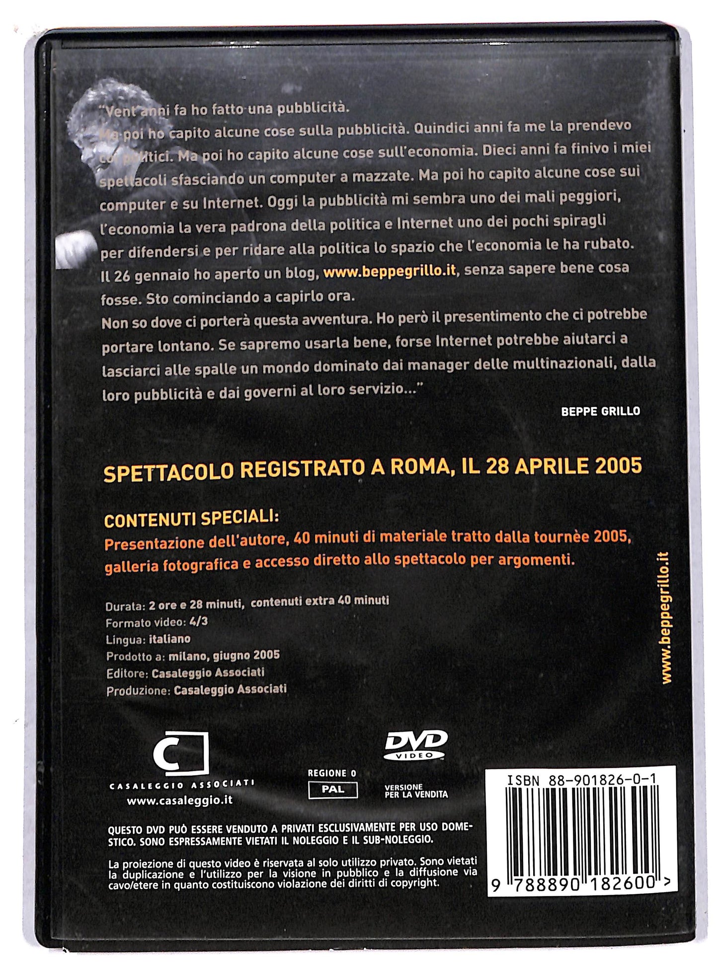 EBOND beppegrillo.it (no libro) DVD D706801