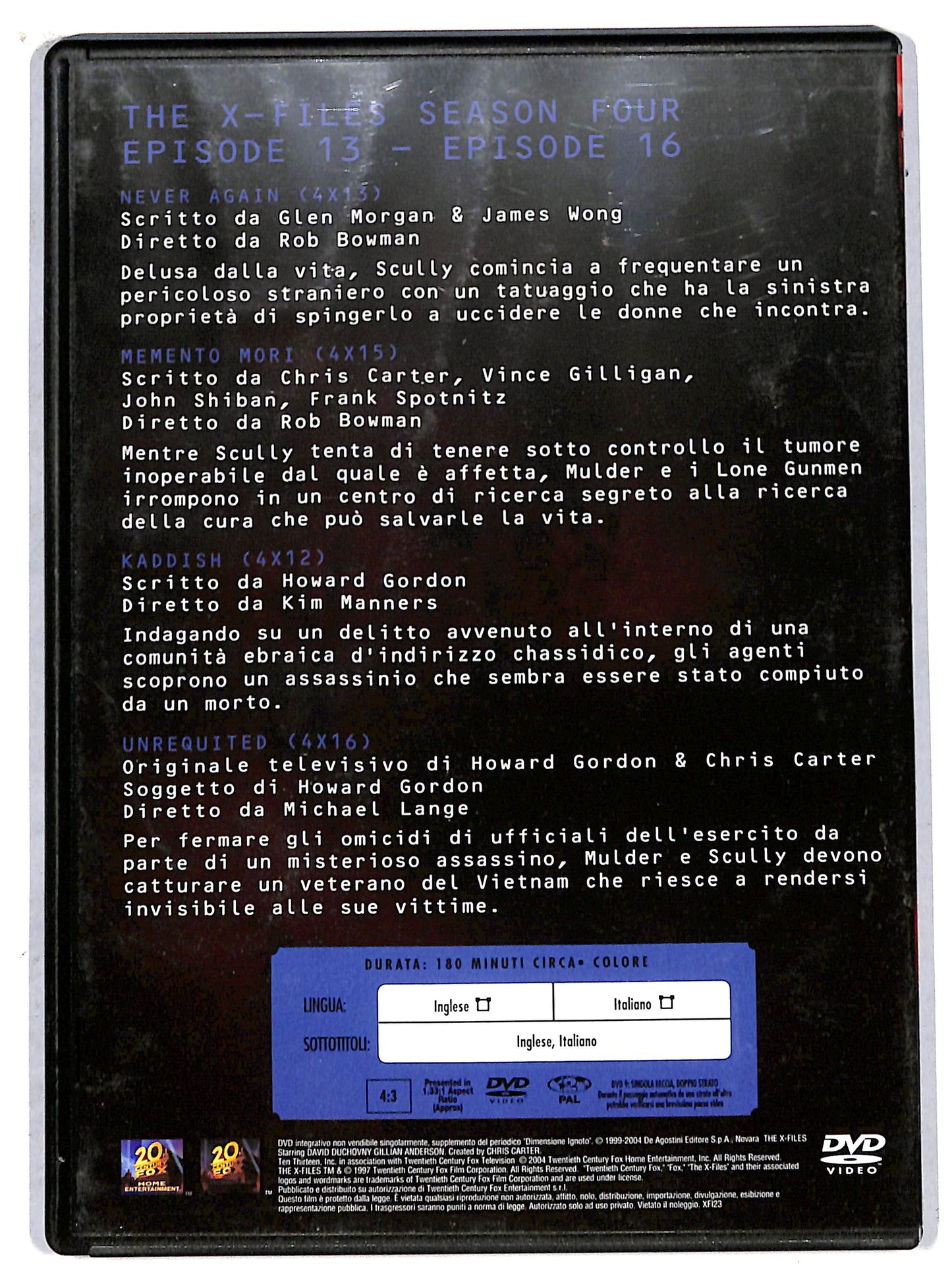 EBOND The X-Files Collection Stagione 4 volume 4 EDITORIALE DVD D707623