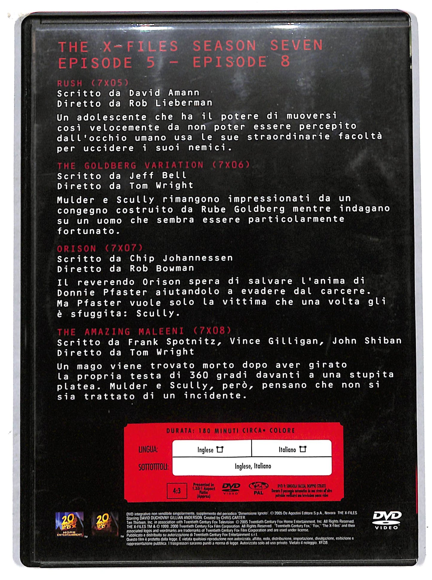 EBOND the x files collection volume 2 season seven EDITORIALE DVD D707801
