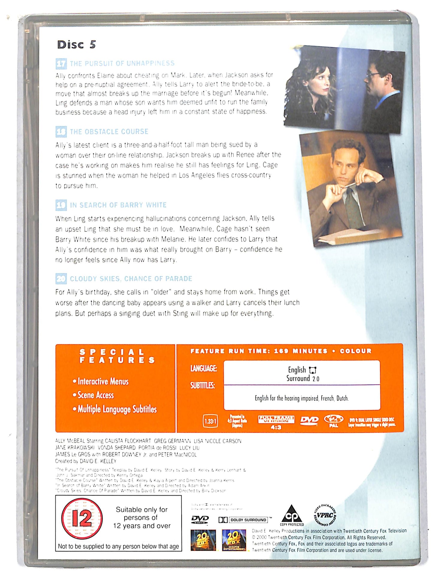 EBOND Ally McBeal season 4, episodes 17 - 20 (UK) EDITORIALE DVD D707804