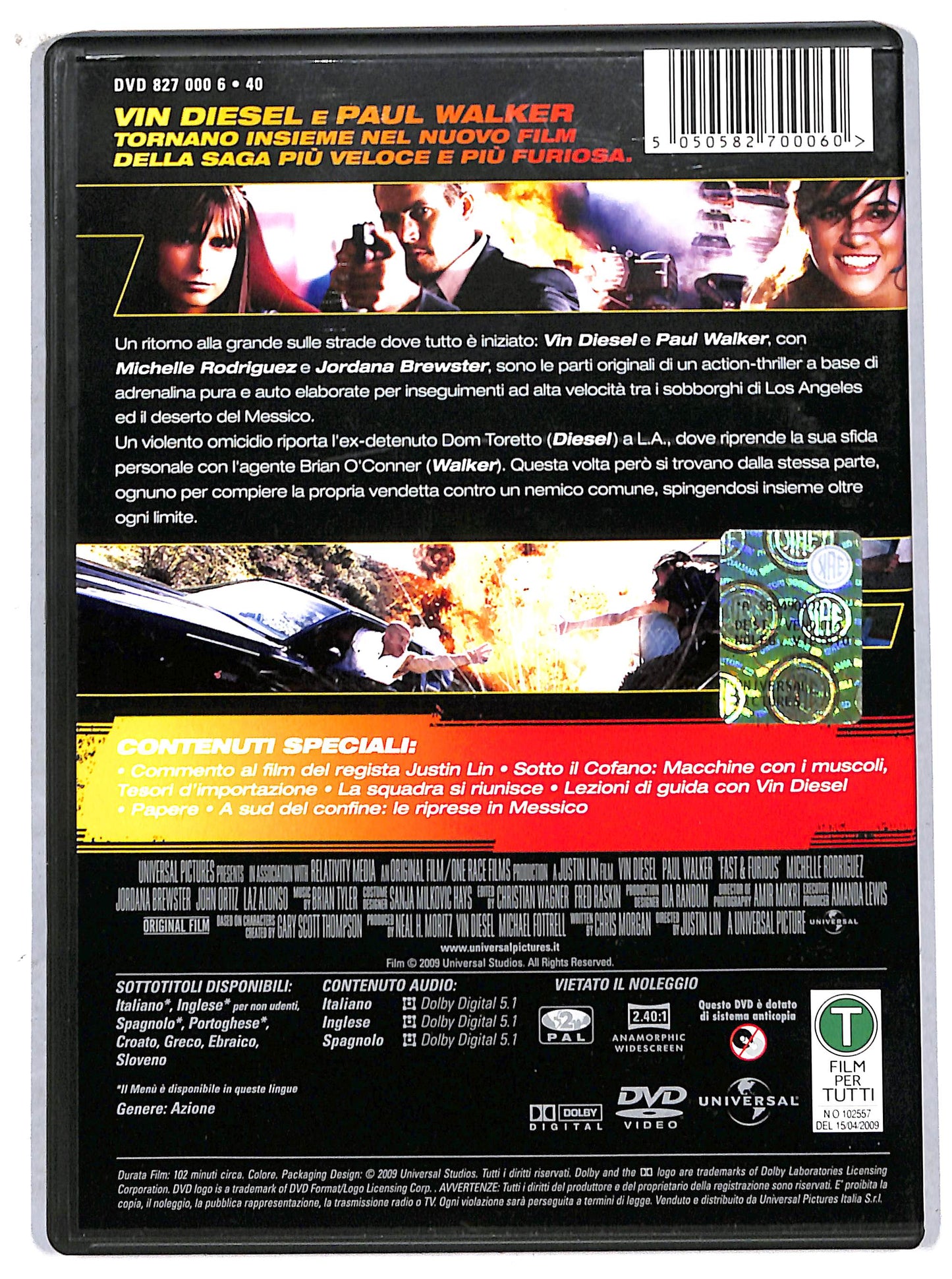 EBOND fast & furious - solo parti originali DVD D707840