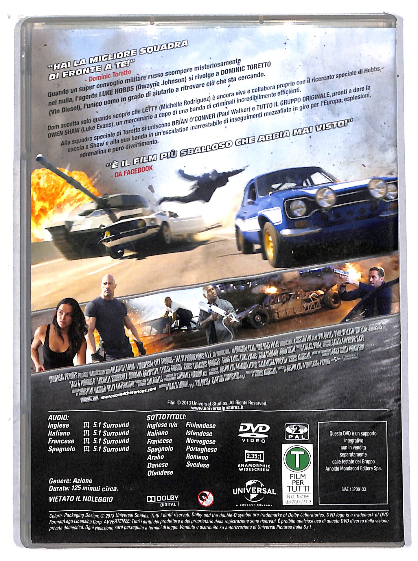 EBOND Fast & Furious 6 EDITORIALE DVD D707853