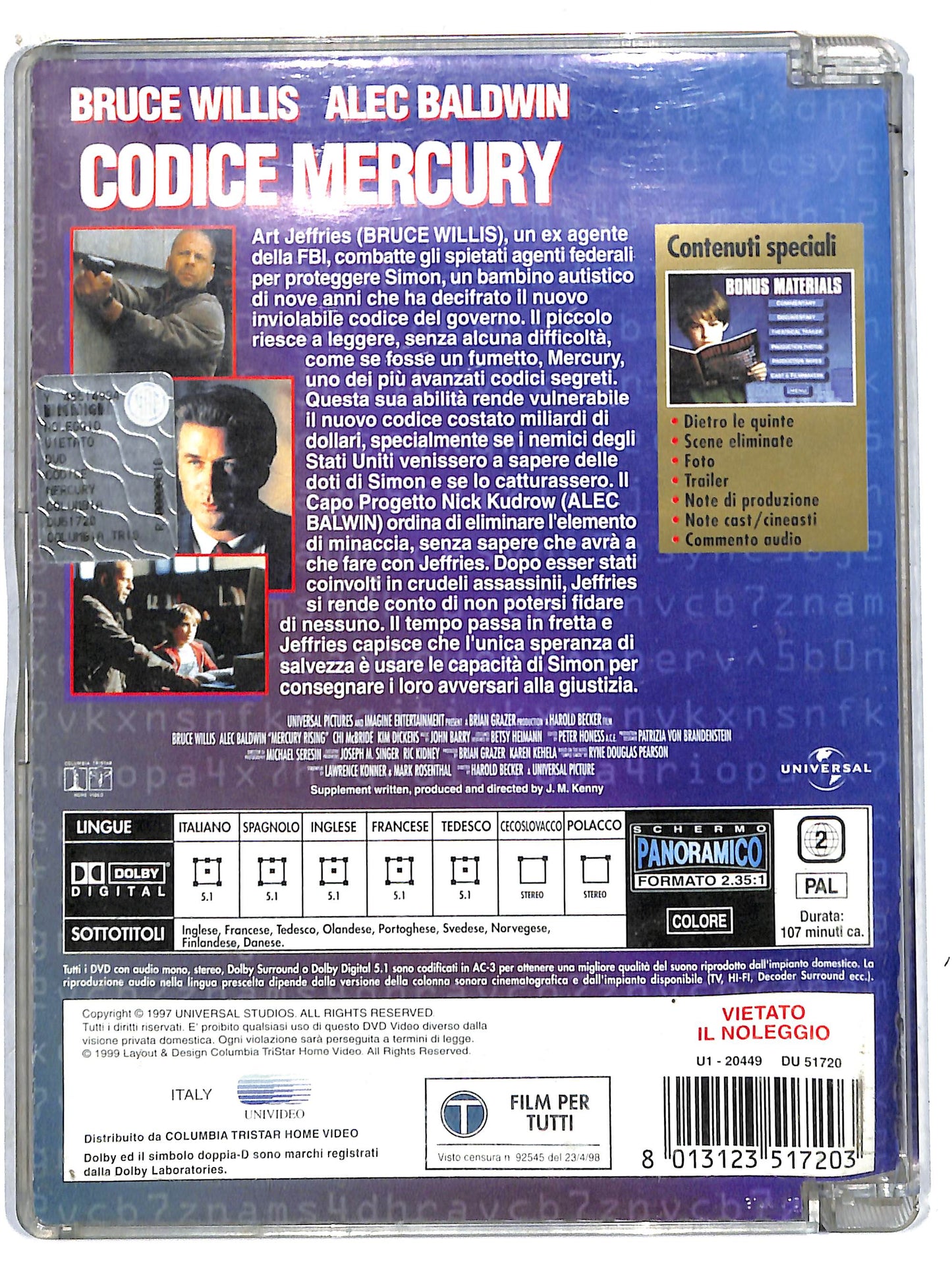 EBOND Codice mercury SJB DVD D708268