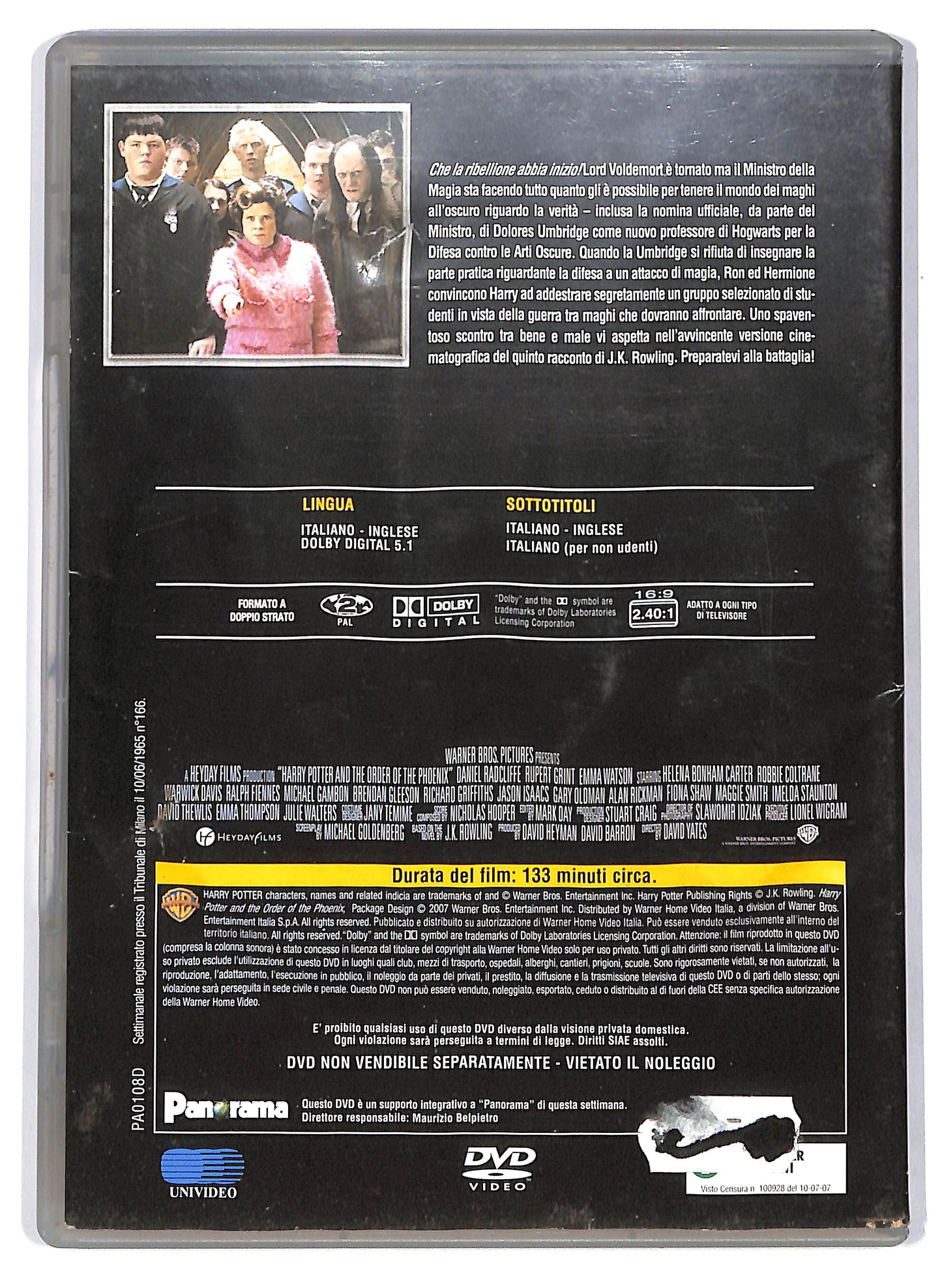 EBOND Harry Potter e l'Ordine della Fenice EDITORIALE DVD D708508