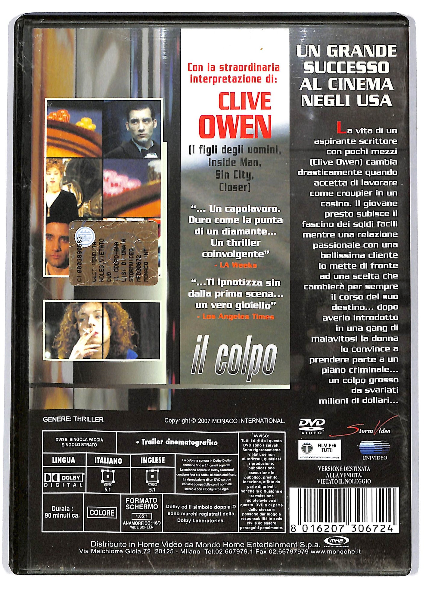EBOND Il colpo - Analisi di una rapina DVD D708529