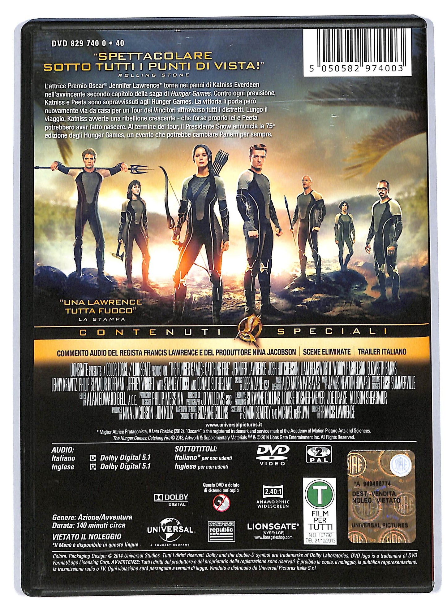 EBOND Hunger Games: La ragazza di fuoco DVD D708817