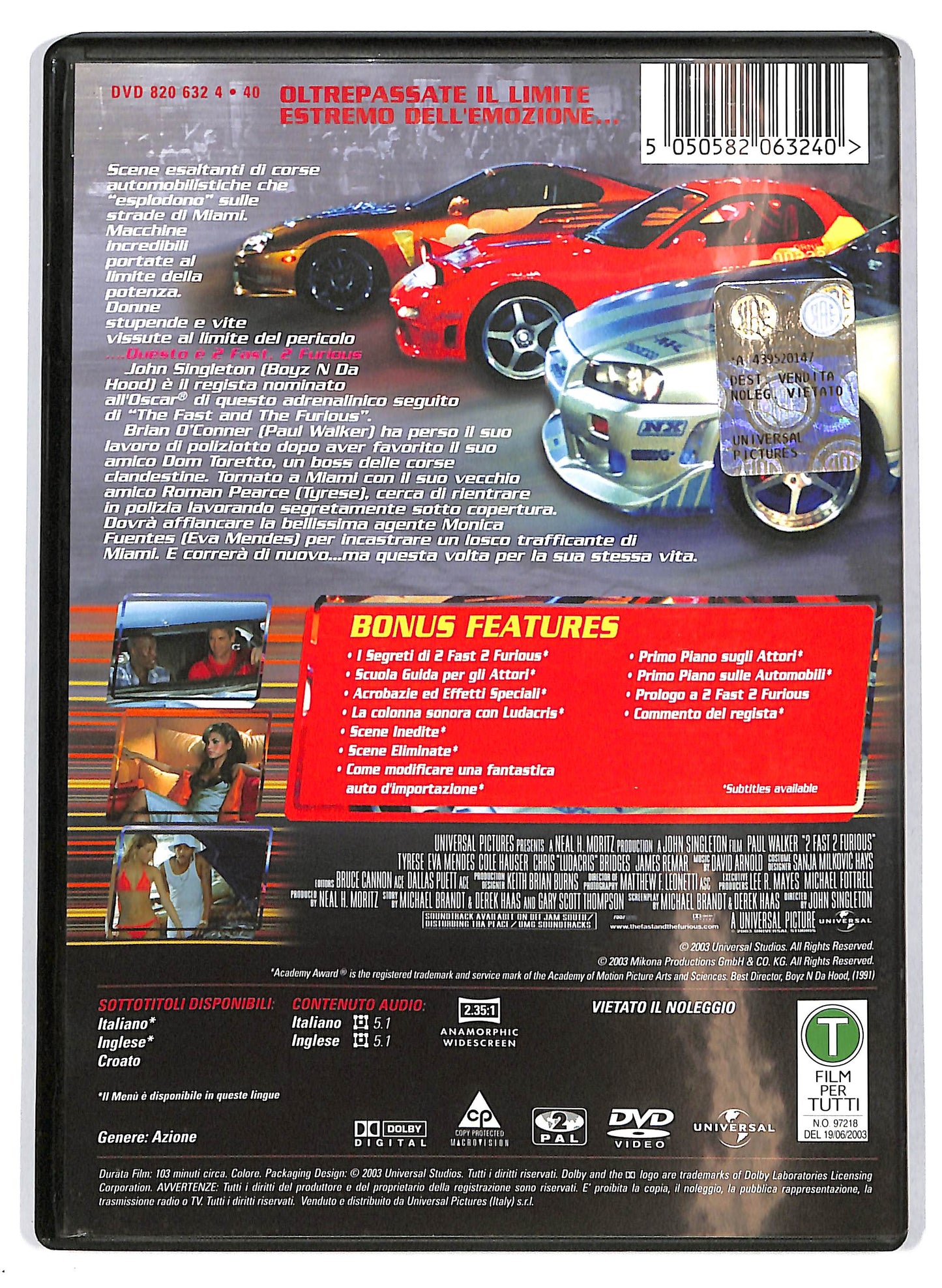 EBOND 2 Fast 2 Furious DVD D709126