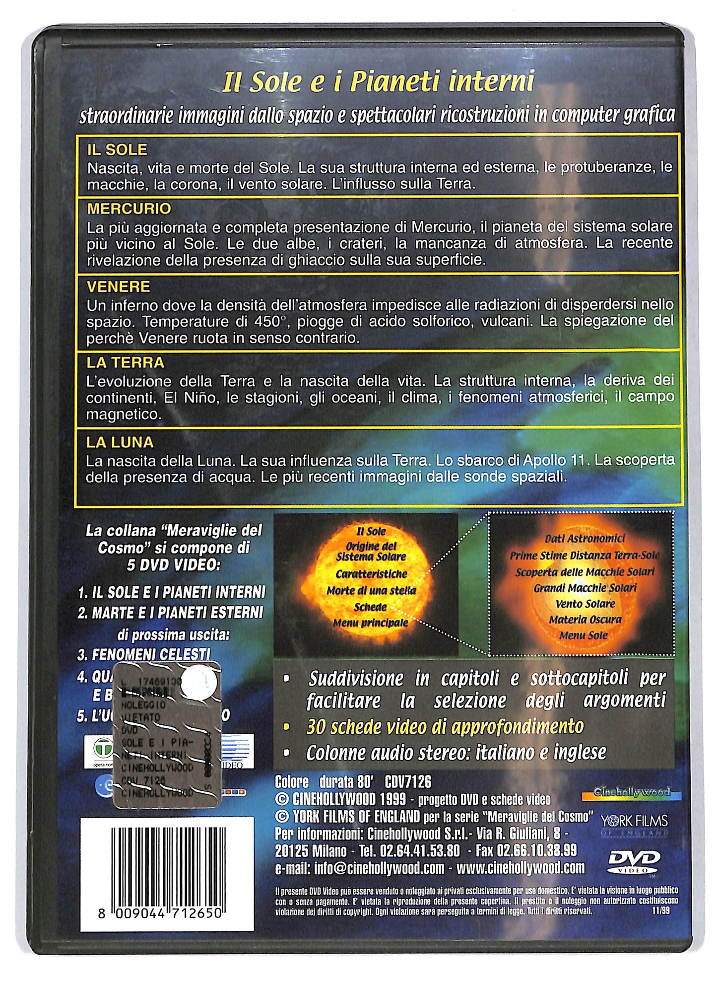 EBOND Meraviglie del Cosmo - Il Sole e i Pianeti interni volume 1 DVD D709203