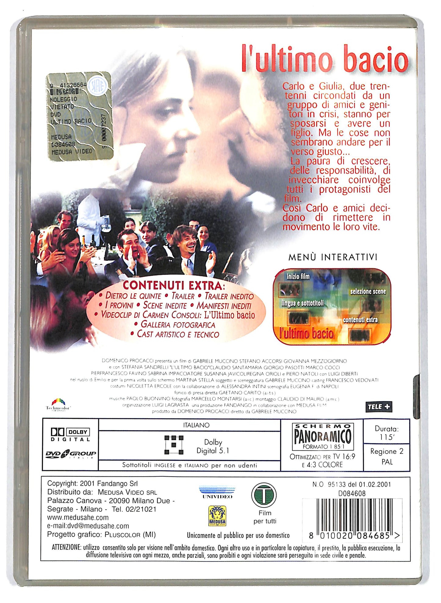 EBOND L'ultimo bacio DVD D709213