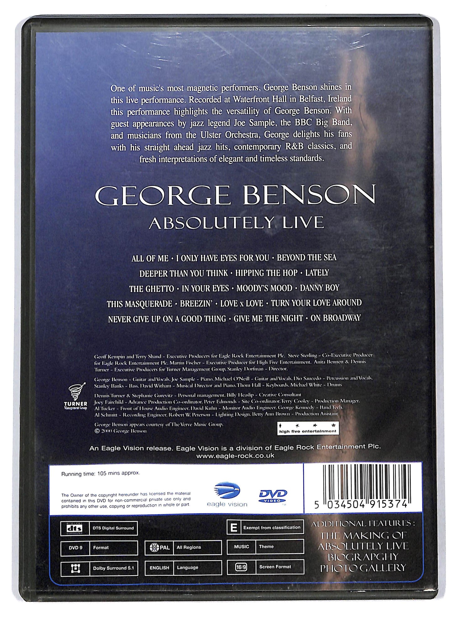 EBOND George Benson – Absolutely Live DVD D709314