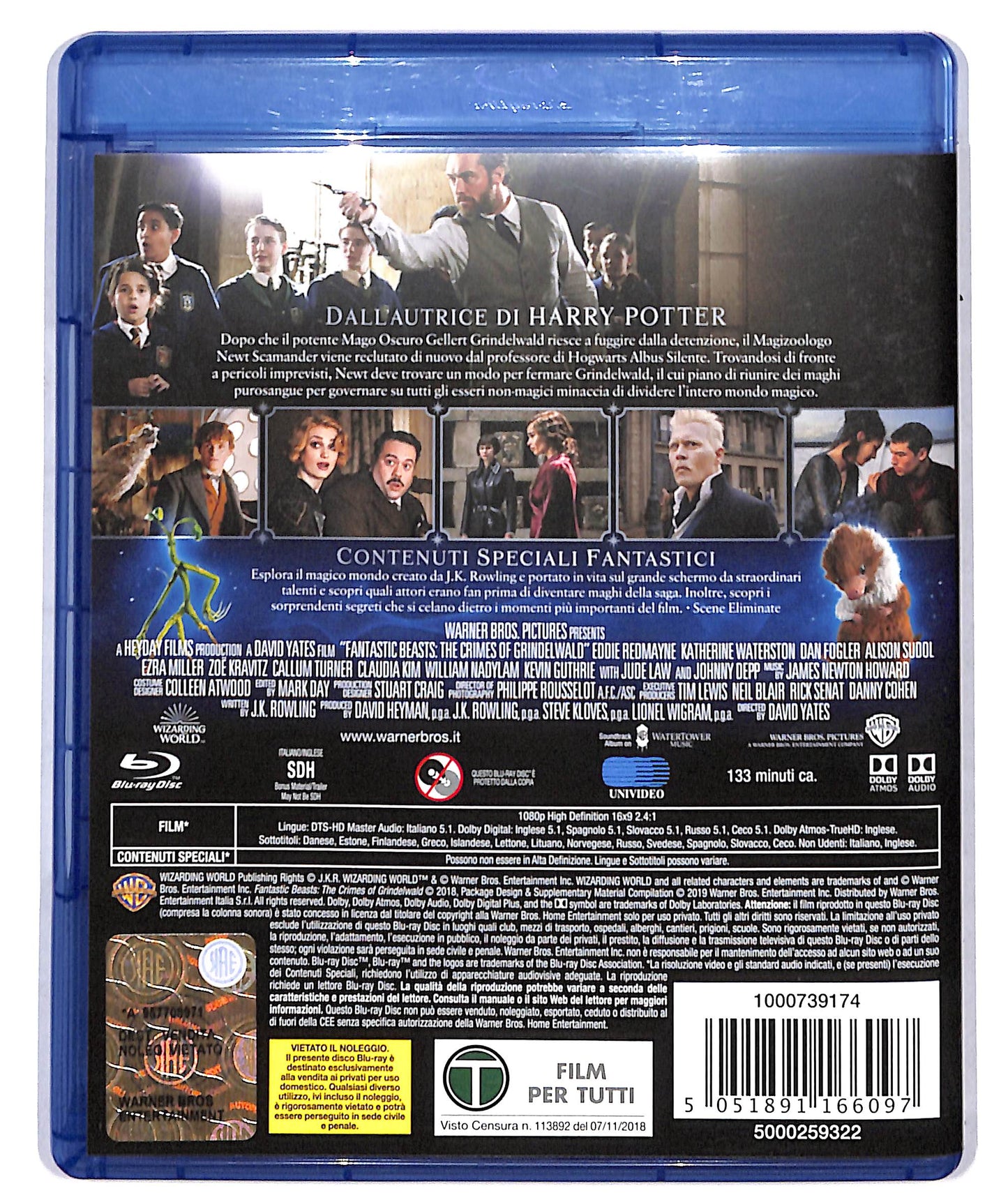 EBOND Animali fantastici - I crimini di Grindelwald BLURAY D709557