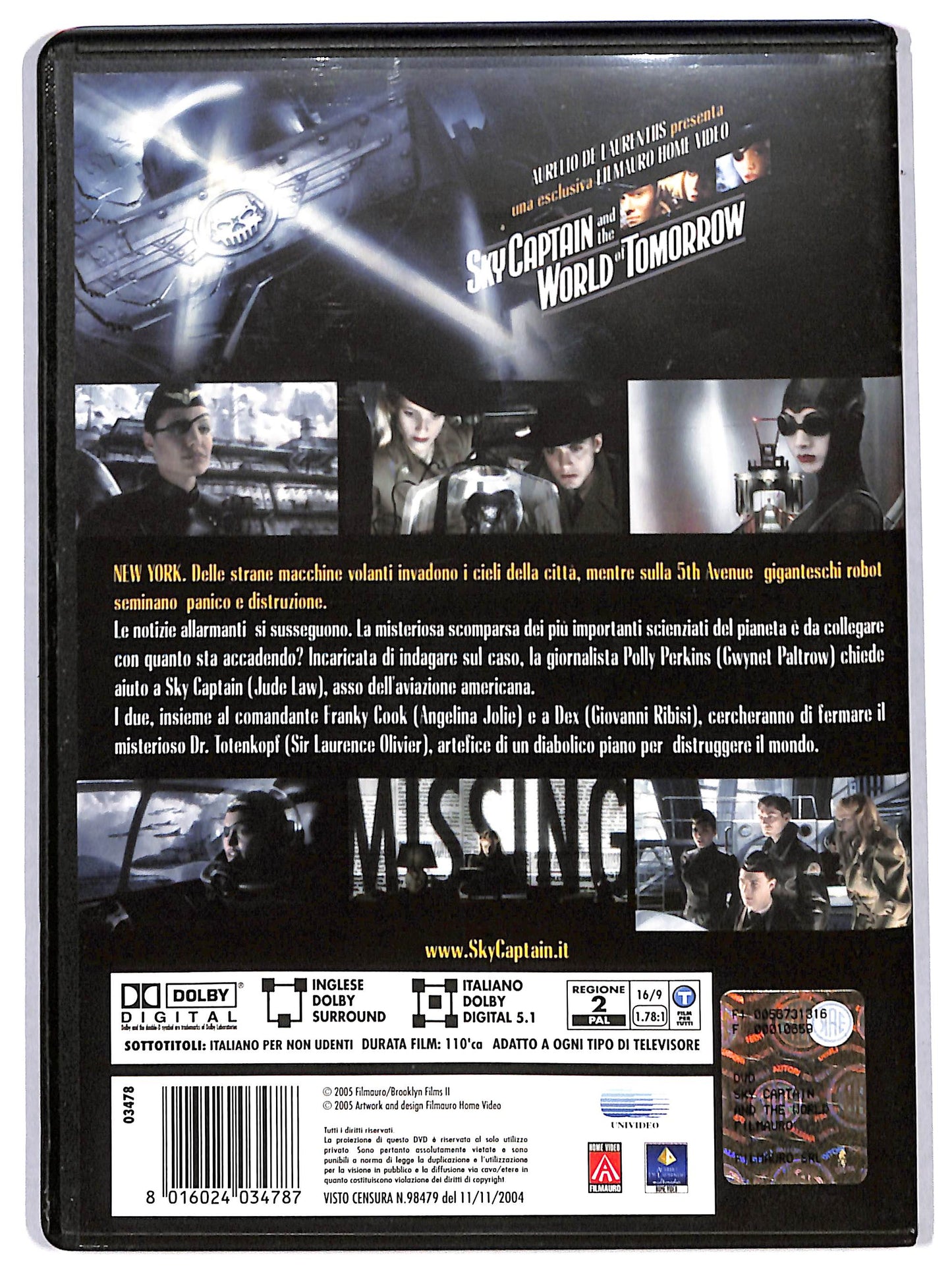 EBOND Sky Captain and the World of Tomorrow NOLEGGIO DVD D709704