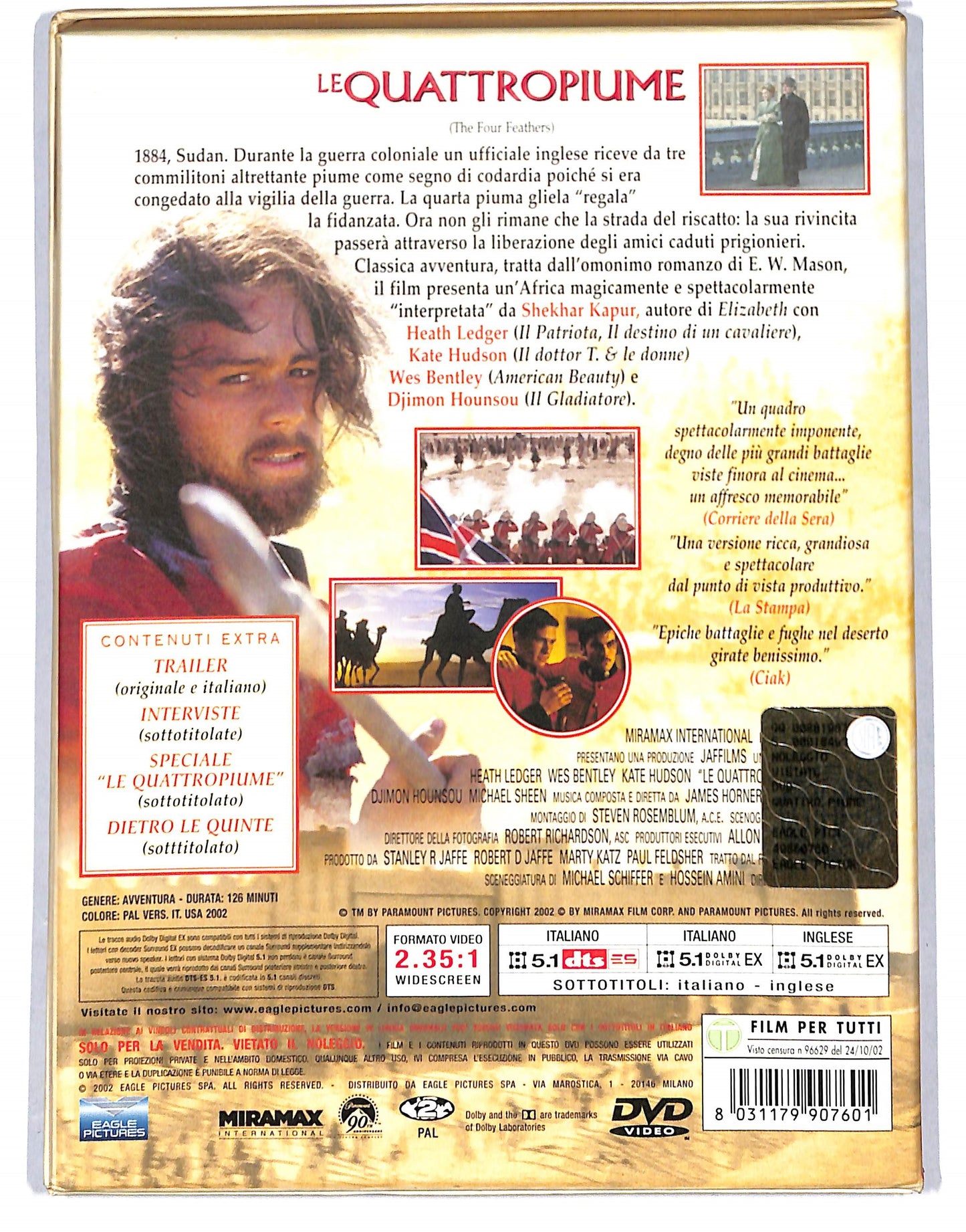 EBOND le quattro piume (2 dvd) DVD D709803