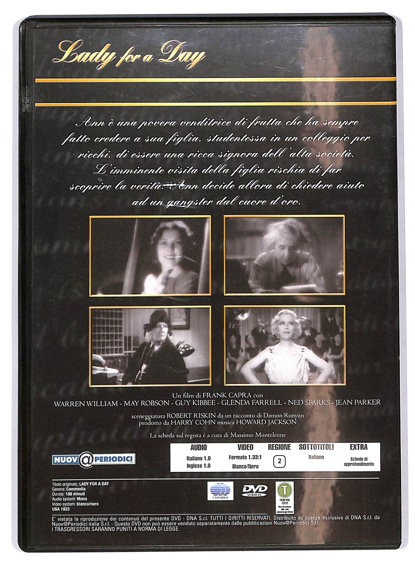 EBOND Lady for a Day EDITORIALE DVD D710236