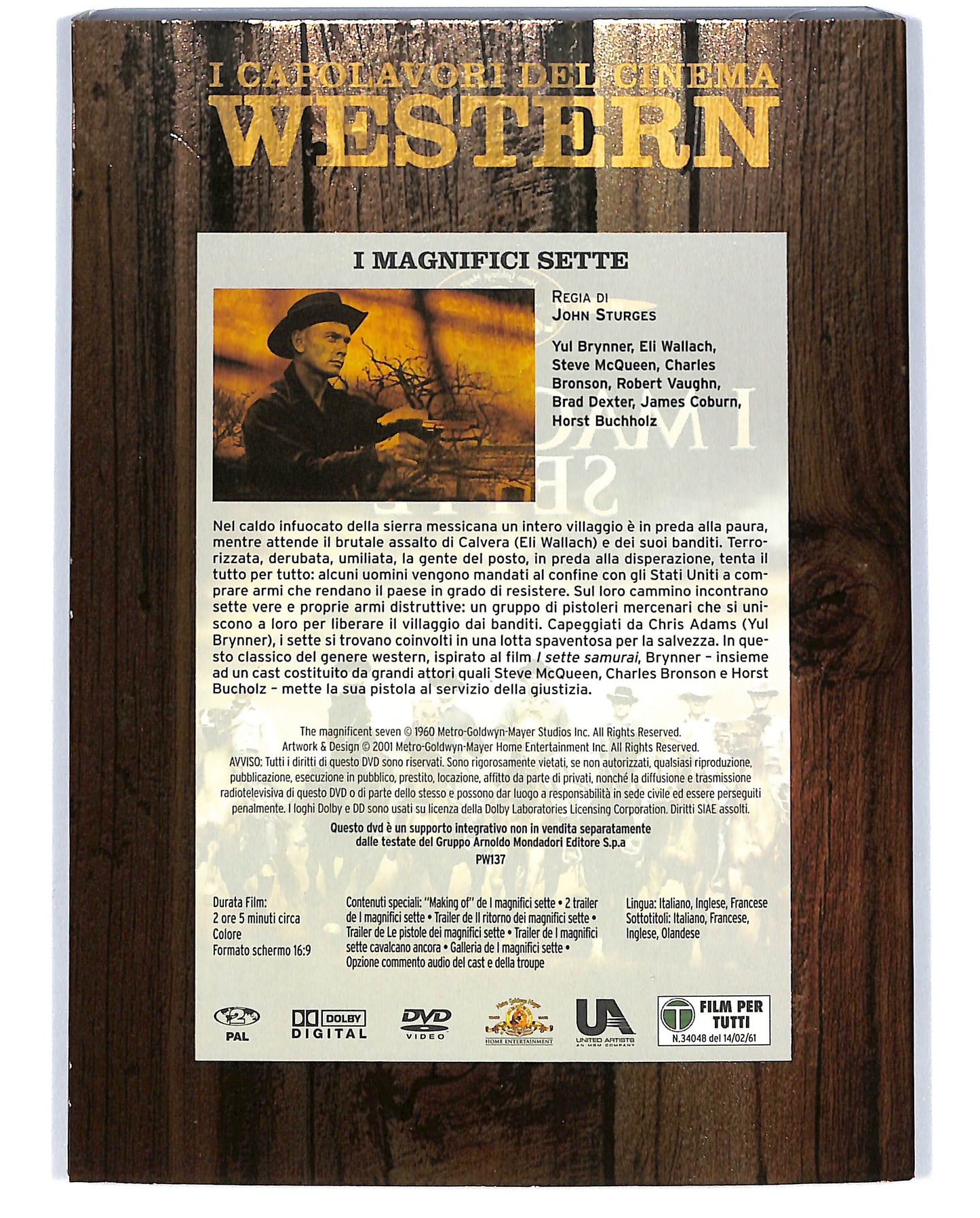 EBOND Capolavori Western - I magnifici sette Slipcase  EDITORIALE DVD D710411
