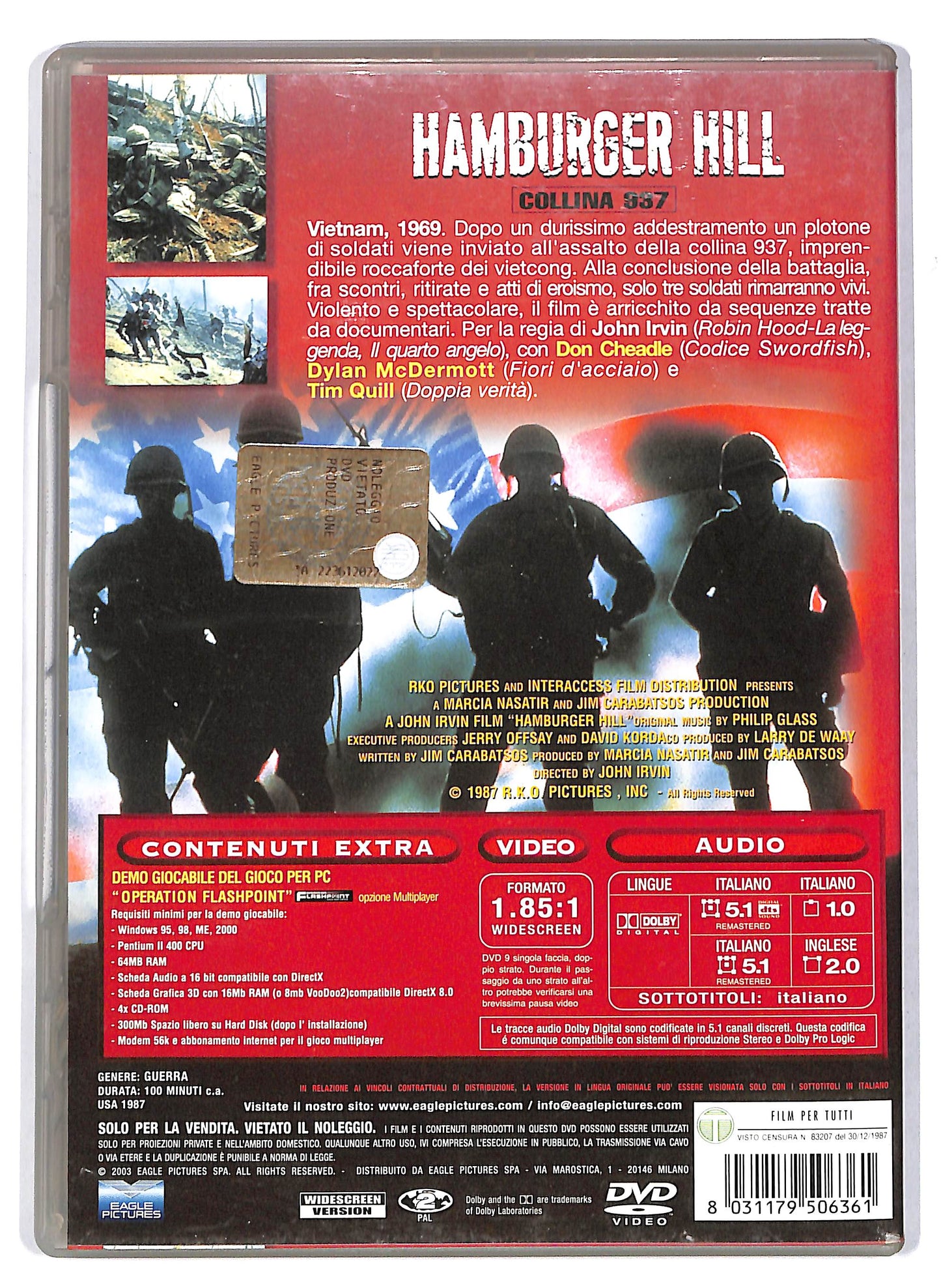 EBOND Hamburger Hill: collina 937 DVD D710466