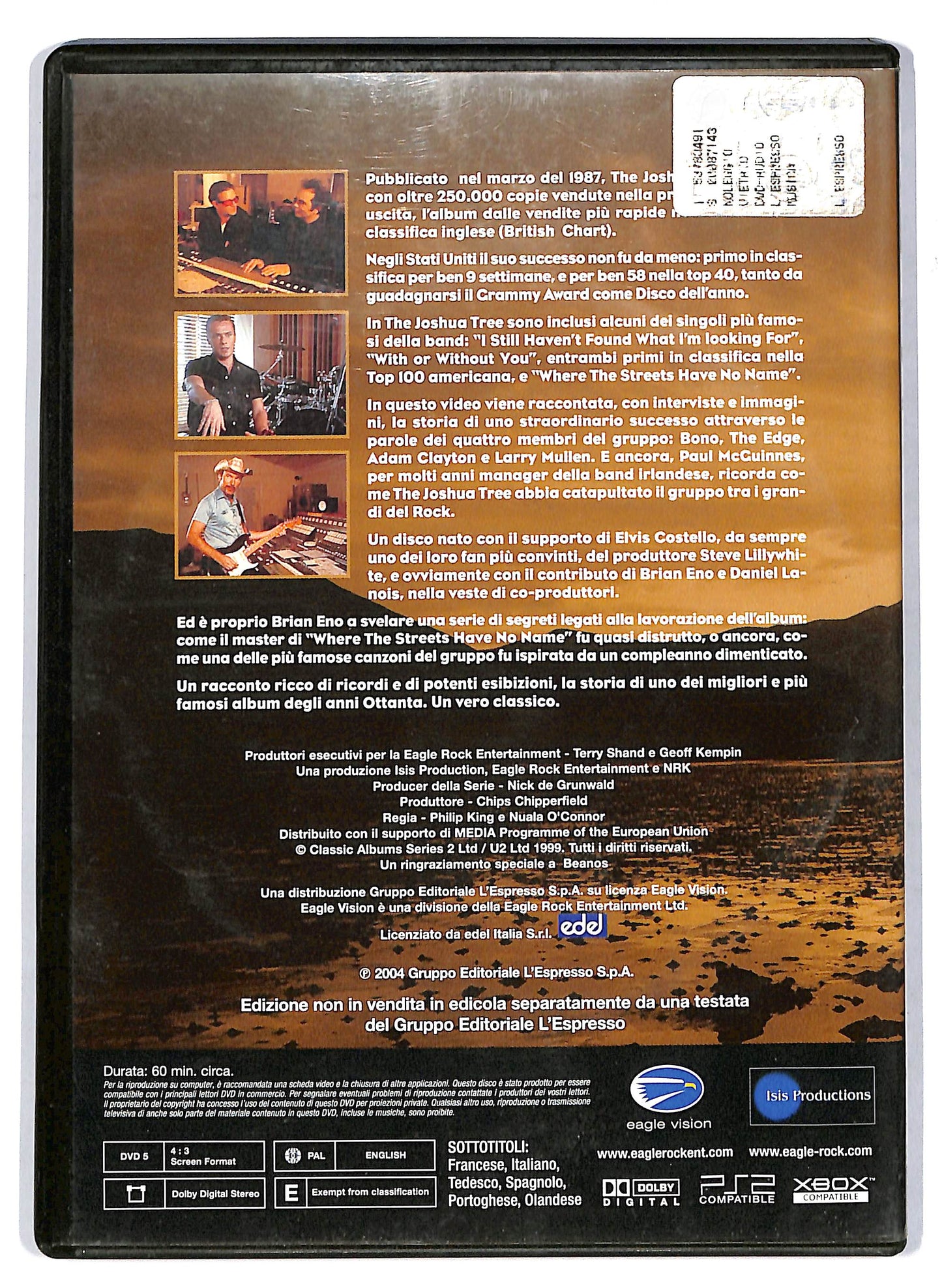 EBOND U2 – The Joshua Tree EDITORIALE DVD D710512