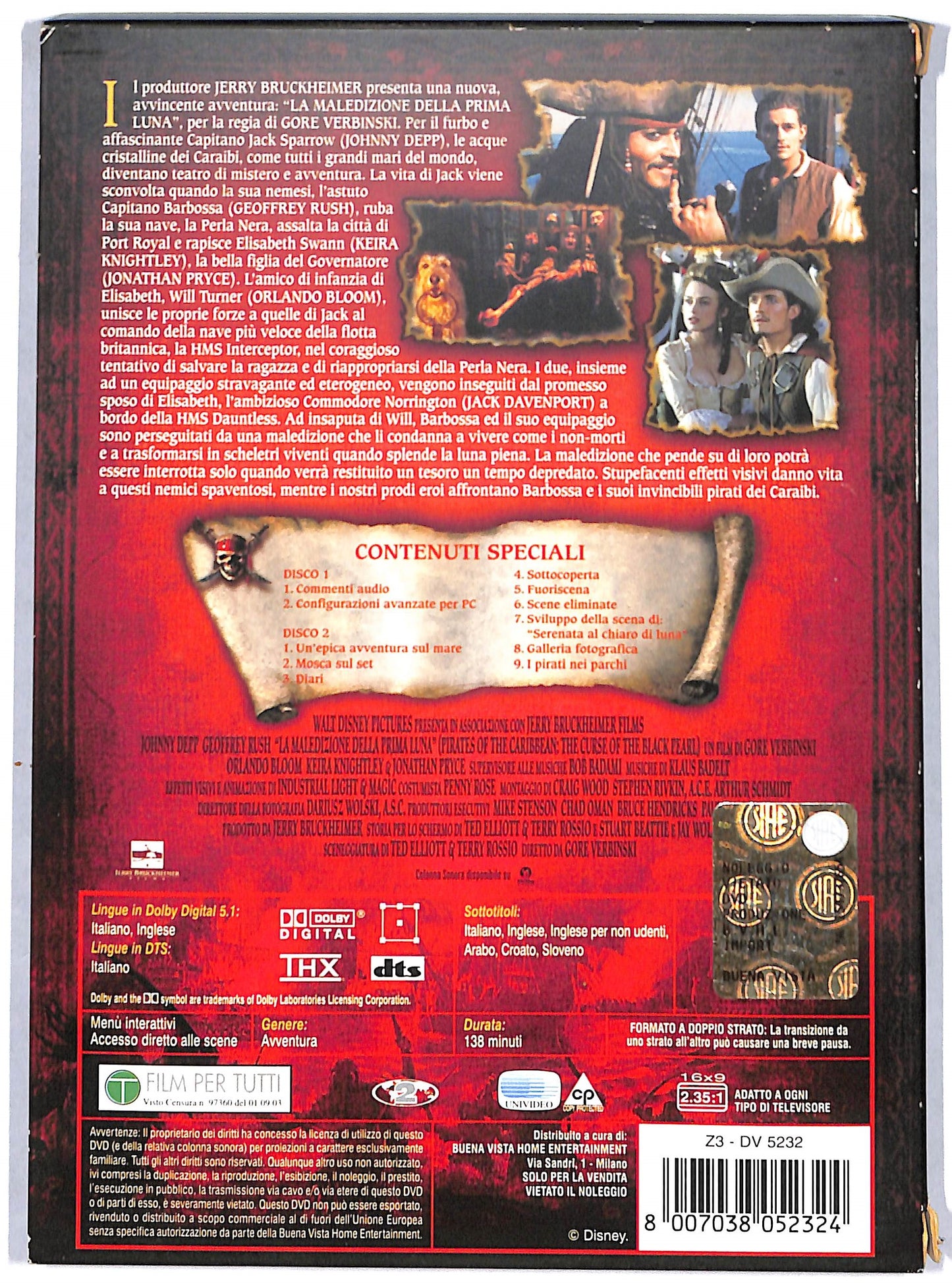 EBOND la maledizione della prima luna, pirates of the caribbean DVD D710821
