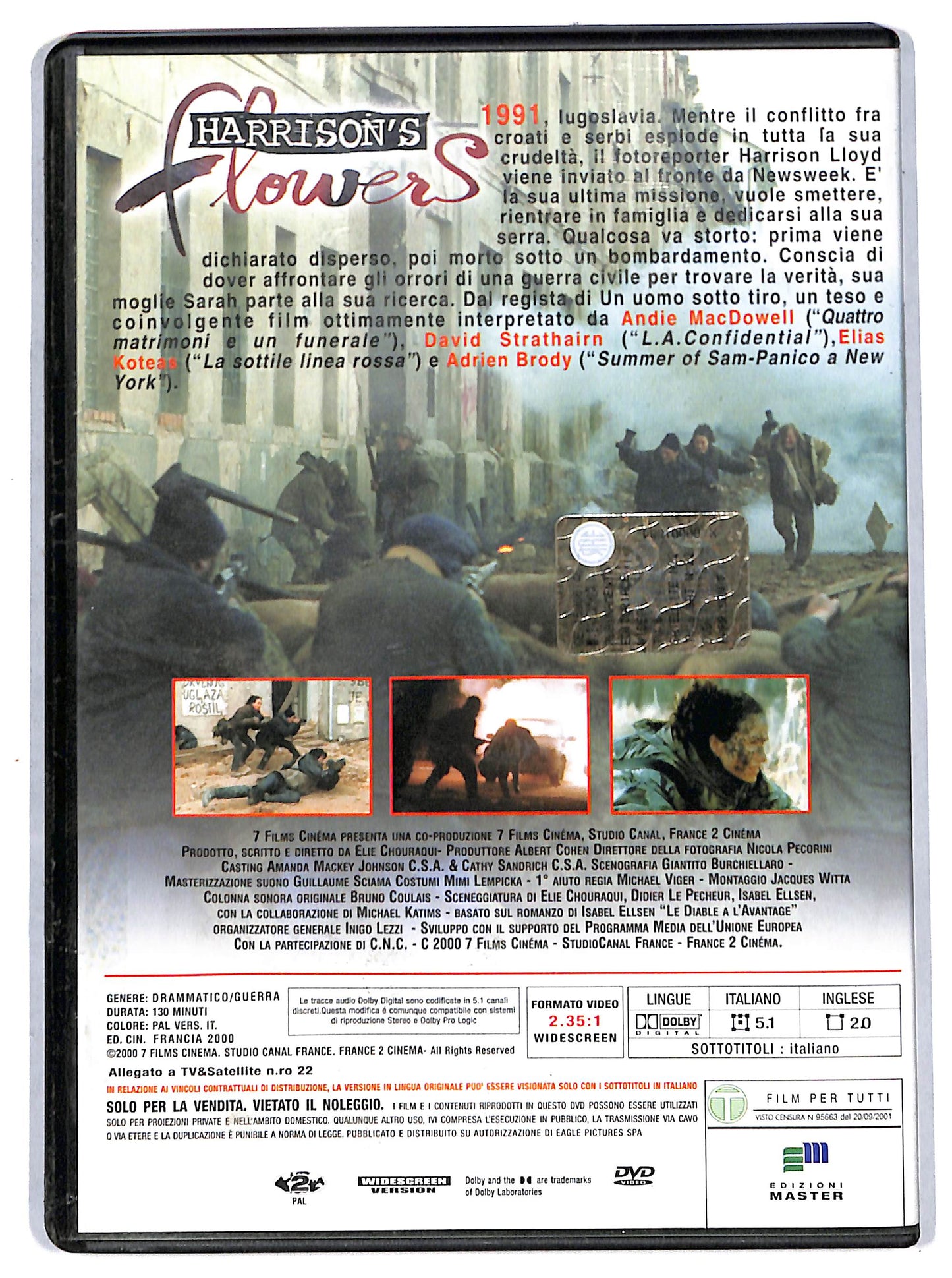 EBOND Harrison's Flowers EDITORIALE DVD D711764
