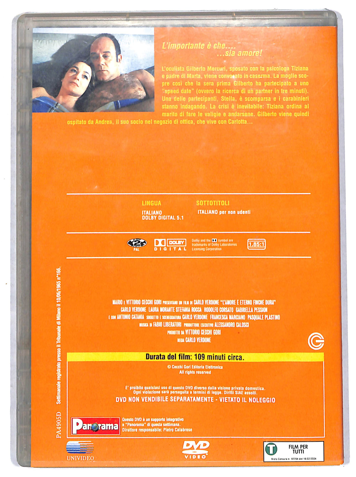 EBOND L'amore e eterno finche dura EDITORIALE DVD D711766