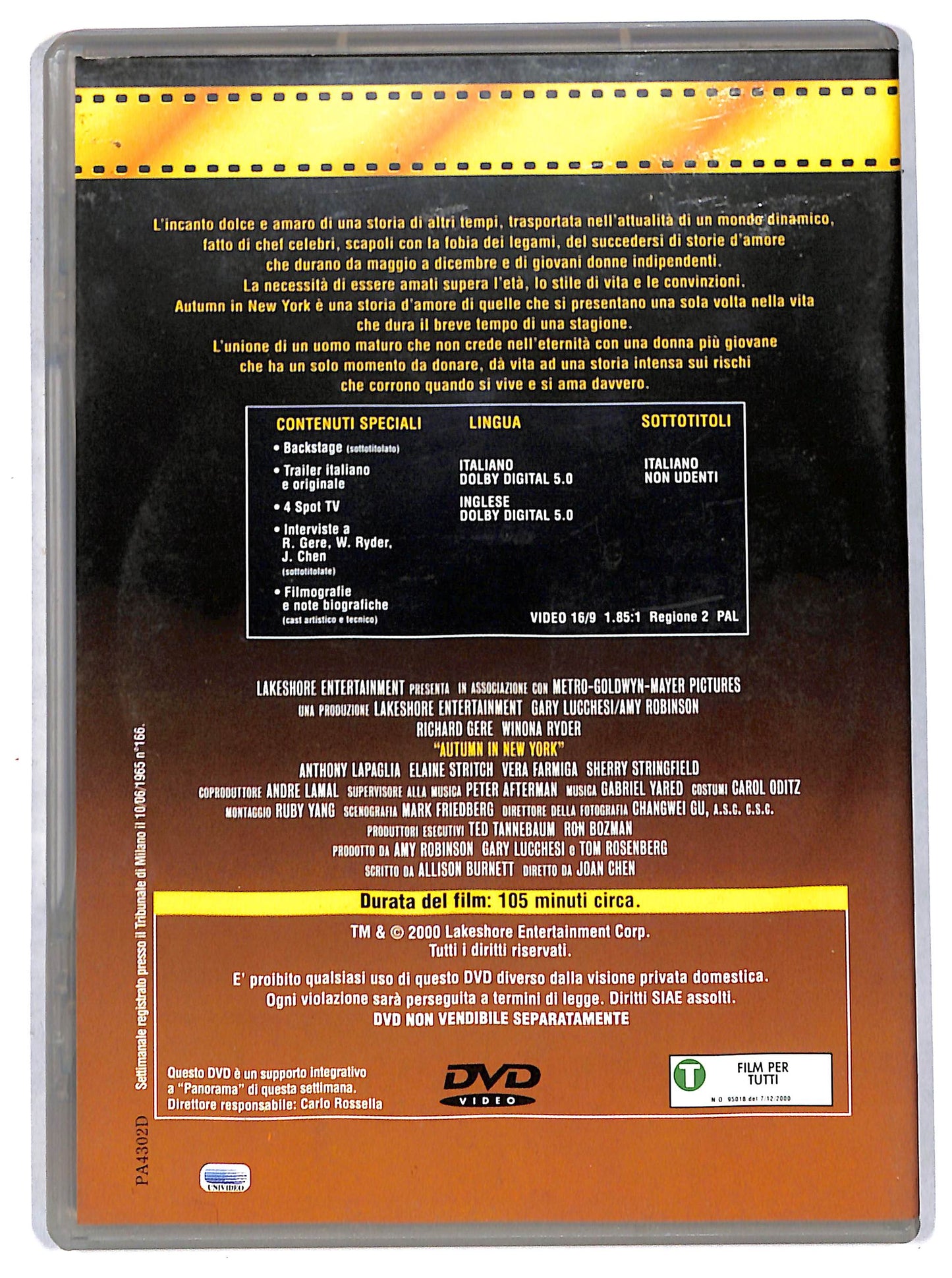 EBOND Autumn in New York EDITORIALE DVD D711803