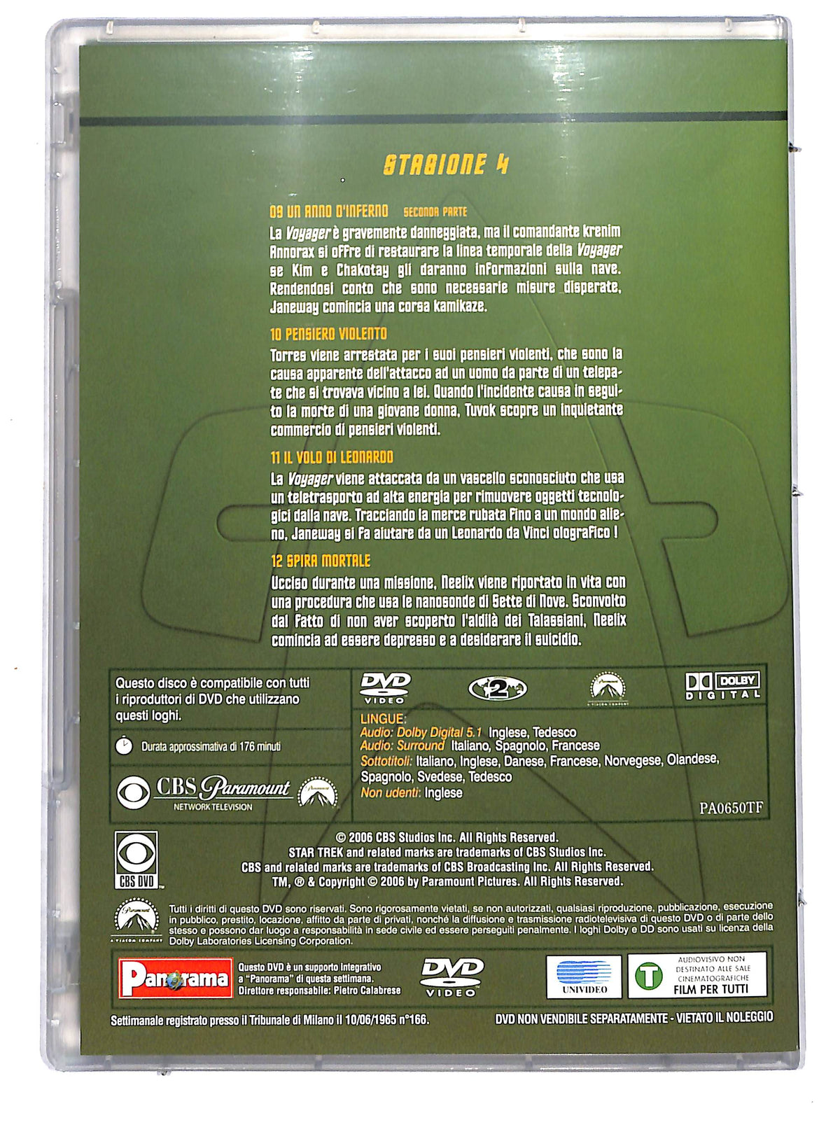 EBOND star trek voyager stagione 4 disco 3 EDITORIALE DVD D711843
