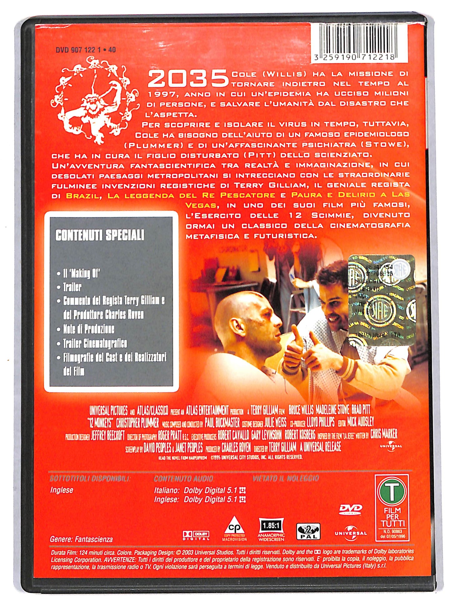 EBOND l'esercito delle 12 scimmie DVD D711848