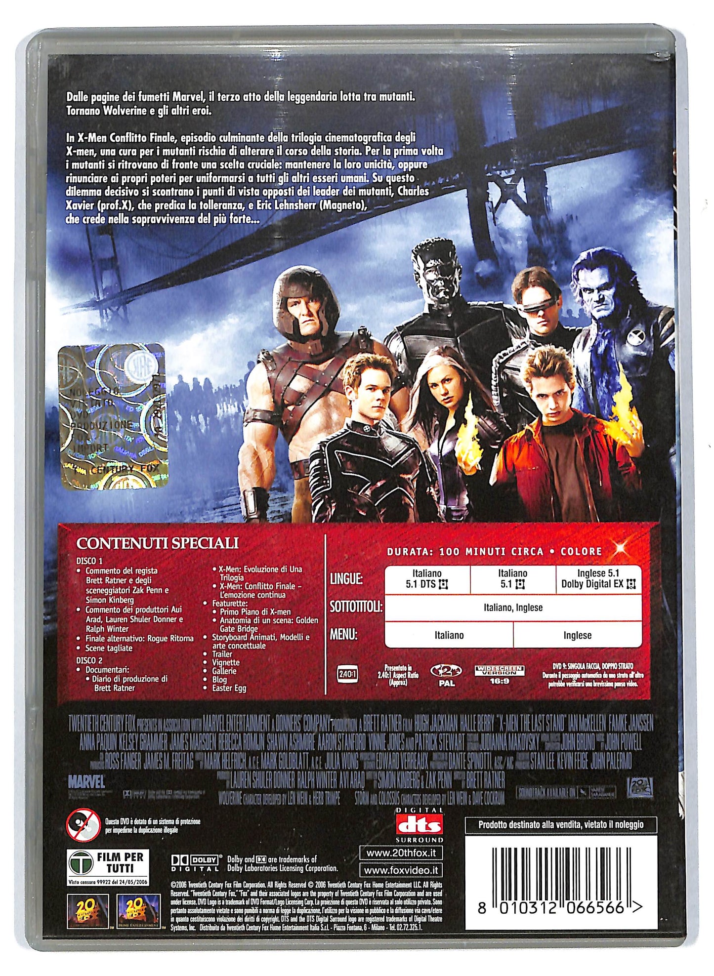 EBOND X-Men - Conflitto Finale EDIZIONE SPECIALE 2dischi DVD D711952