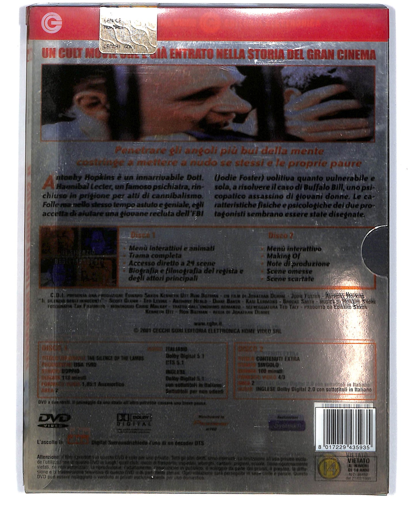 EBOND Il silenzio degli innocenti DVD D711954