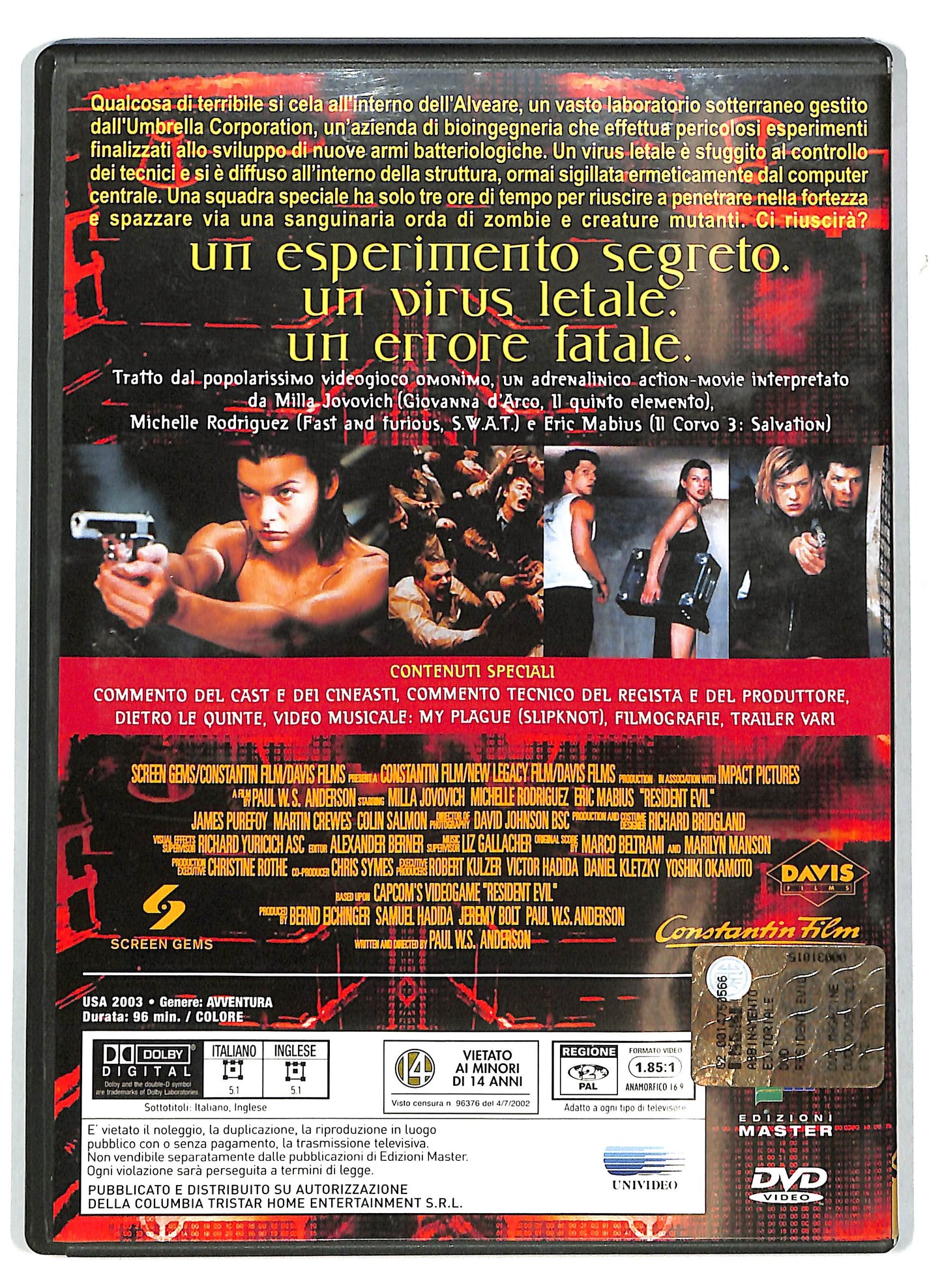 EBOND Resident Evil EDITORIALE DVD D712423