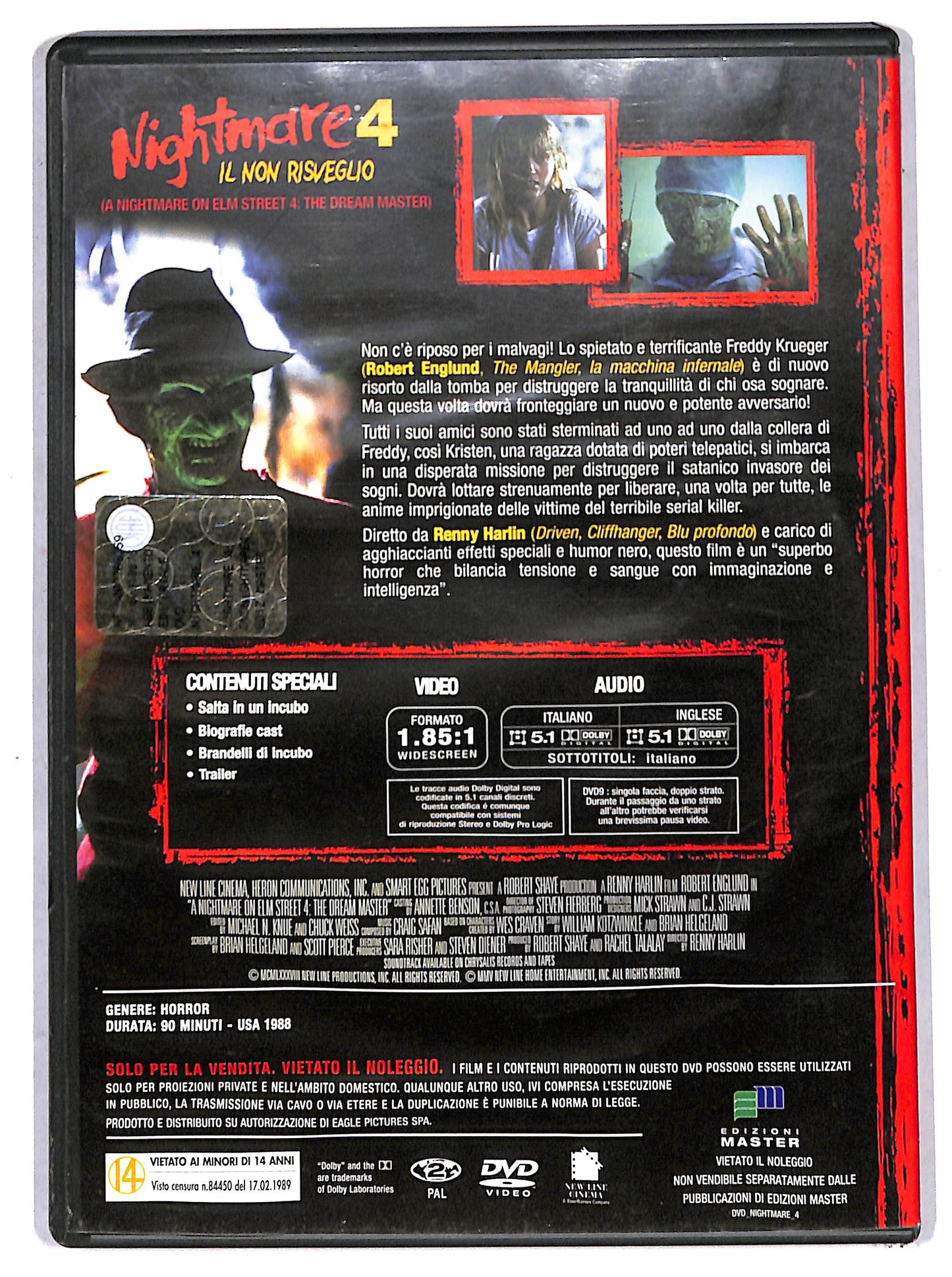 EBOND Nightmare 4 - Il non risveglio EDITORIALE DVD D712704